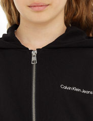 Calvin Klein - INST. LOGO RELAXED ZIP-THROUGH - hættetrøjer - ck black - 7