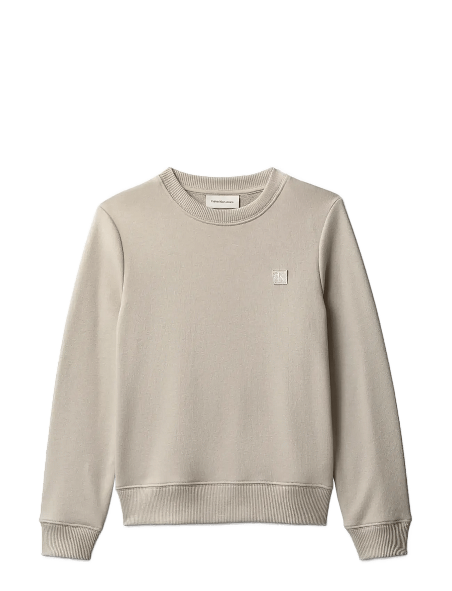 Calvin Klein - MONO MINI BADGE REG CN - sweatshirts - ancient marble - 1