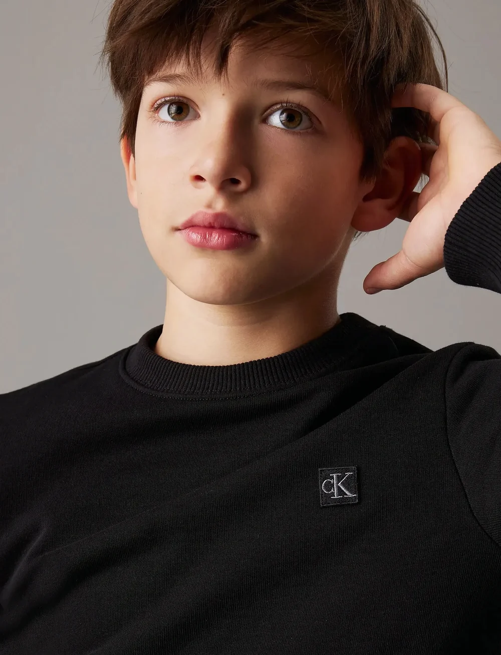 Calvin Klein - MONO MINI BADGE REG CN - sweatshirts - ck black - 3