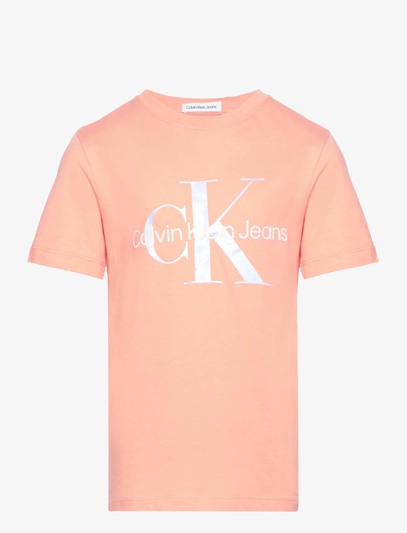 Calvin Klein - META-MINIMAL MONOGRAM T-SHIRT - kortärmade t-shirts - blooming dahlia - 0