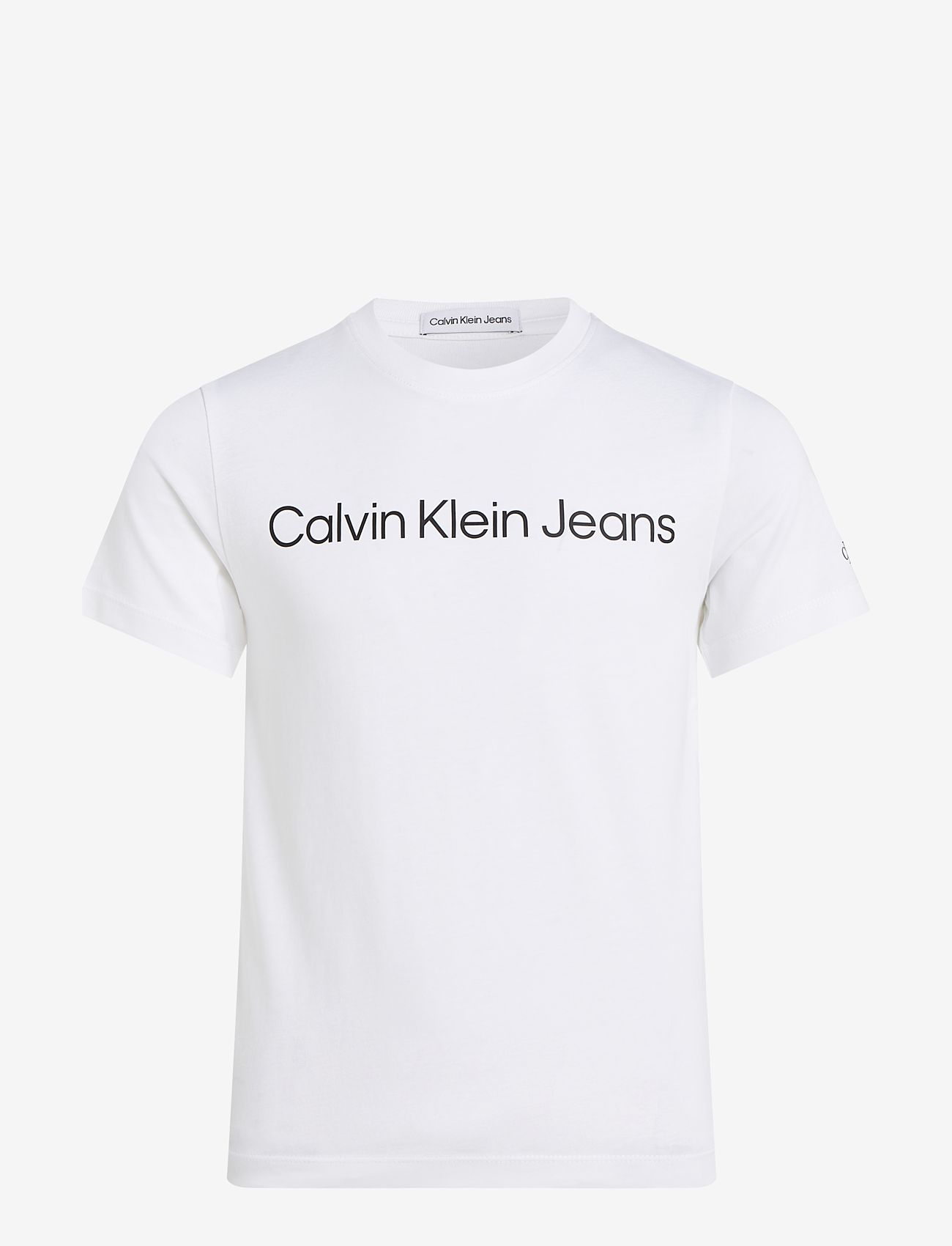 Calvin Klein - INST. LOGO SS T-SHIRT - kortärmade t-shirts - bright white - 0