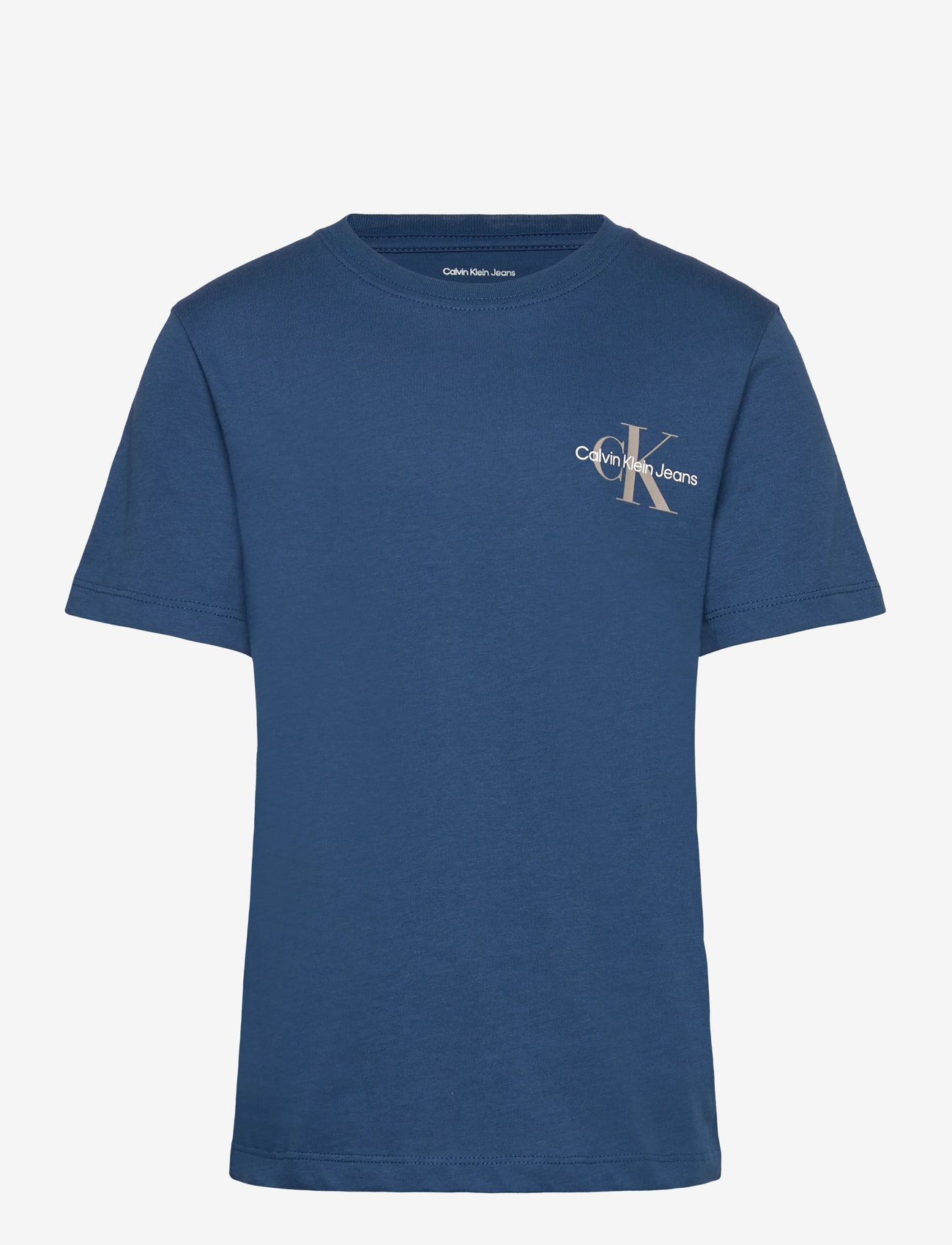 Calvin Klein - CHEST MONOGRAM T-SHIRT - kortärmade t-shirts - blue jean - 0
