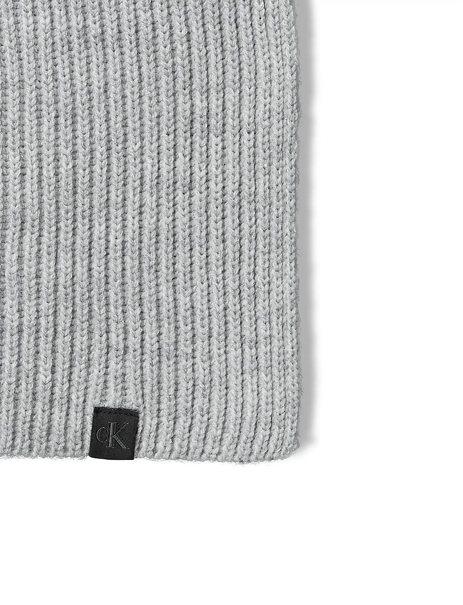 Calvin Klein - MONOGRAM RIB SCARF BEANIE SET - talveaksessuaaride komplektid - snow heather bc01 - 2