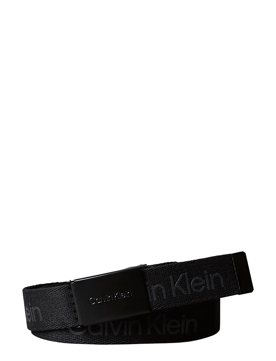 Calvin Klein - CALVIN LOGO CANVAS BELT - casual bælter - ck black - 1