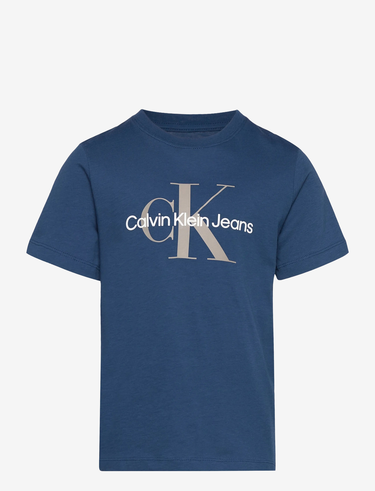 Calvin Klein - CK MONOGRAM SS T-SHIRT - kortærmede t-shirts - blue jean - 1