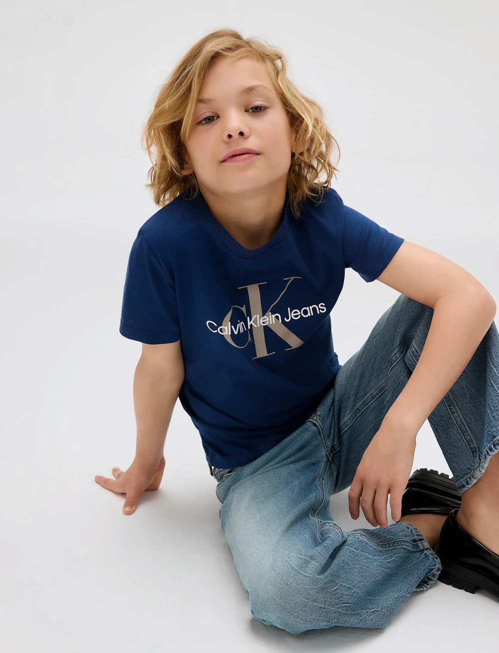 Calvin Klein - CK MONOGRAM SS T-SHIRT - kurzärmelige - blue jean - 3