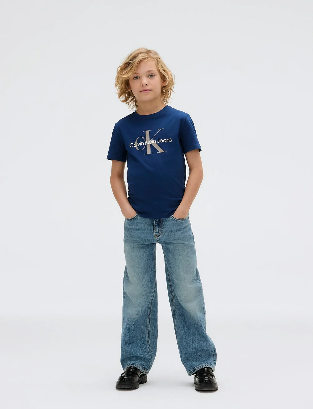 Calvin Klein - CK MONOGRAM SS T-SHIRT - kurzärmelige - blue jean - 4