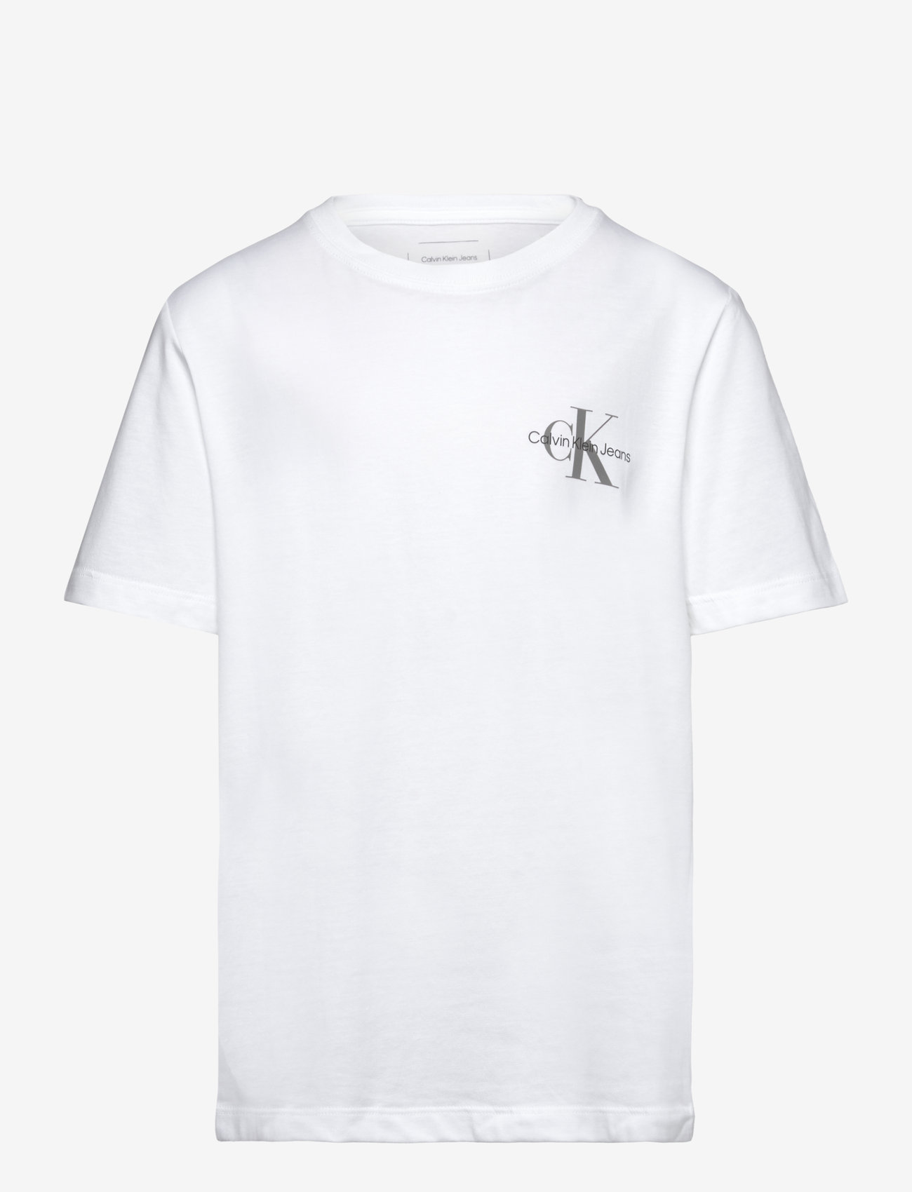 Calvin Klein - CHEST MONOLOGO SS T-SHIRT - bright white - 0