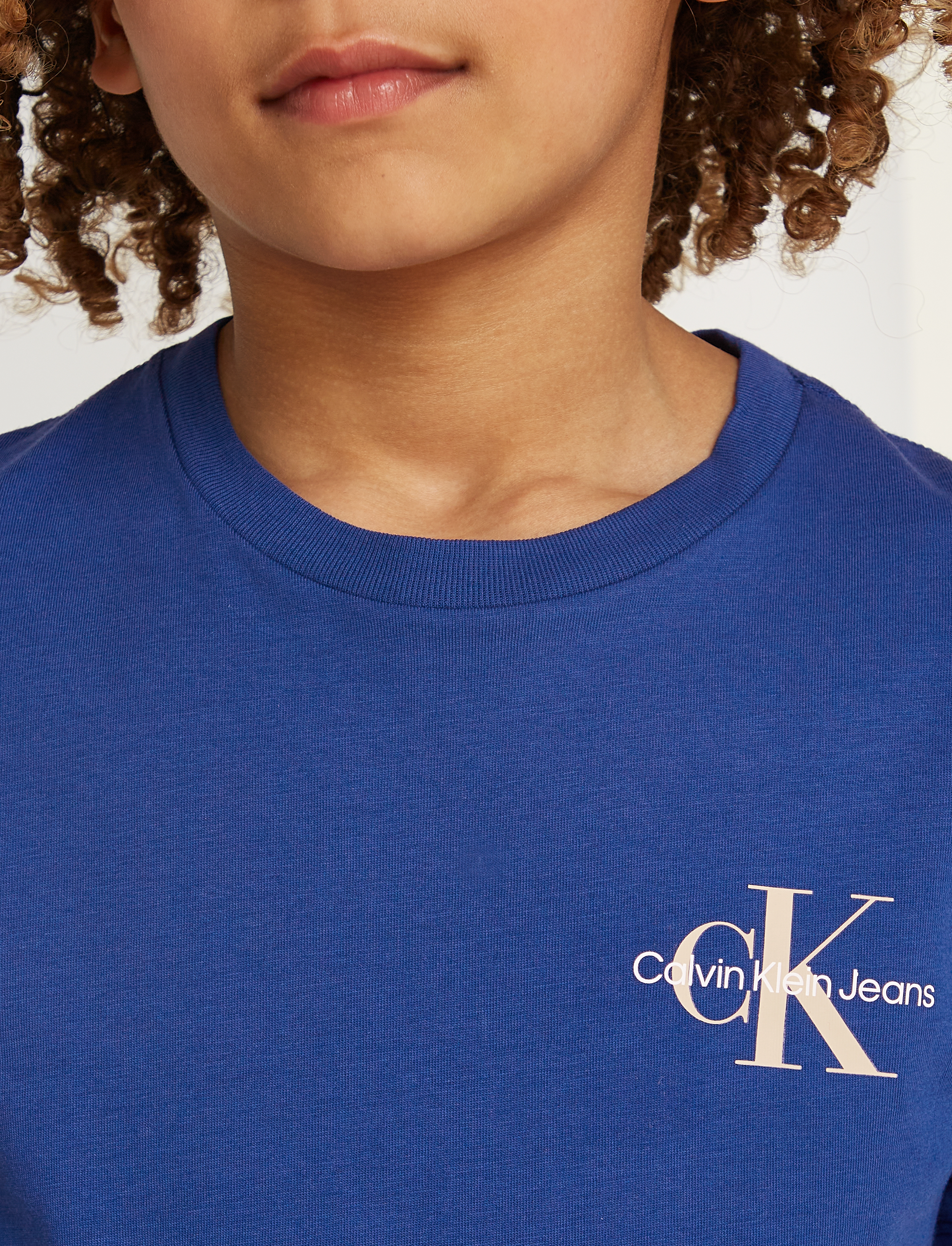 Calvin Klein - CHEST MONOLOGO SS T-SHIRT - pigment blue - 3