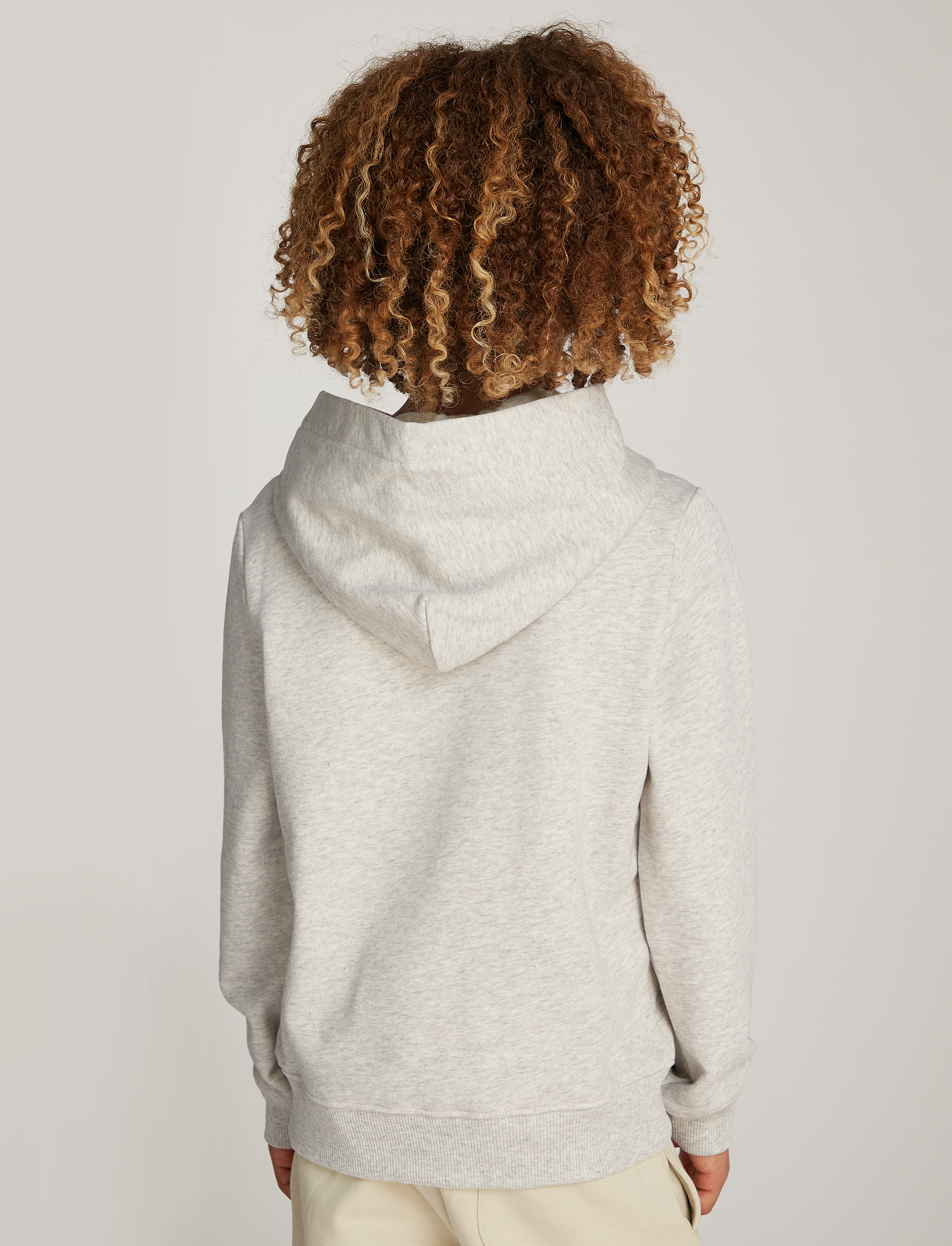 Calvin Klein - INST. LOGO REG. TERRY HOODIE - hættetrøjer - ivory grey heather - 2