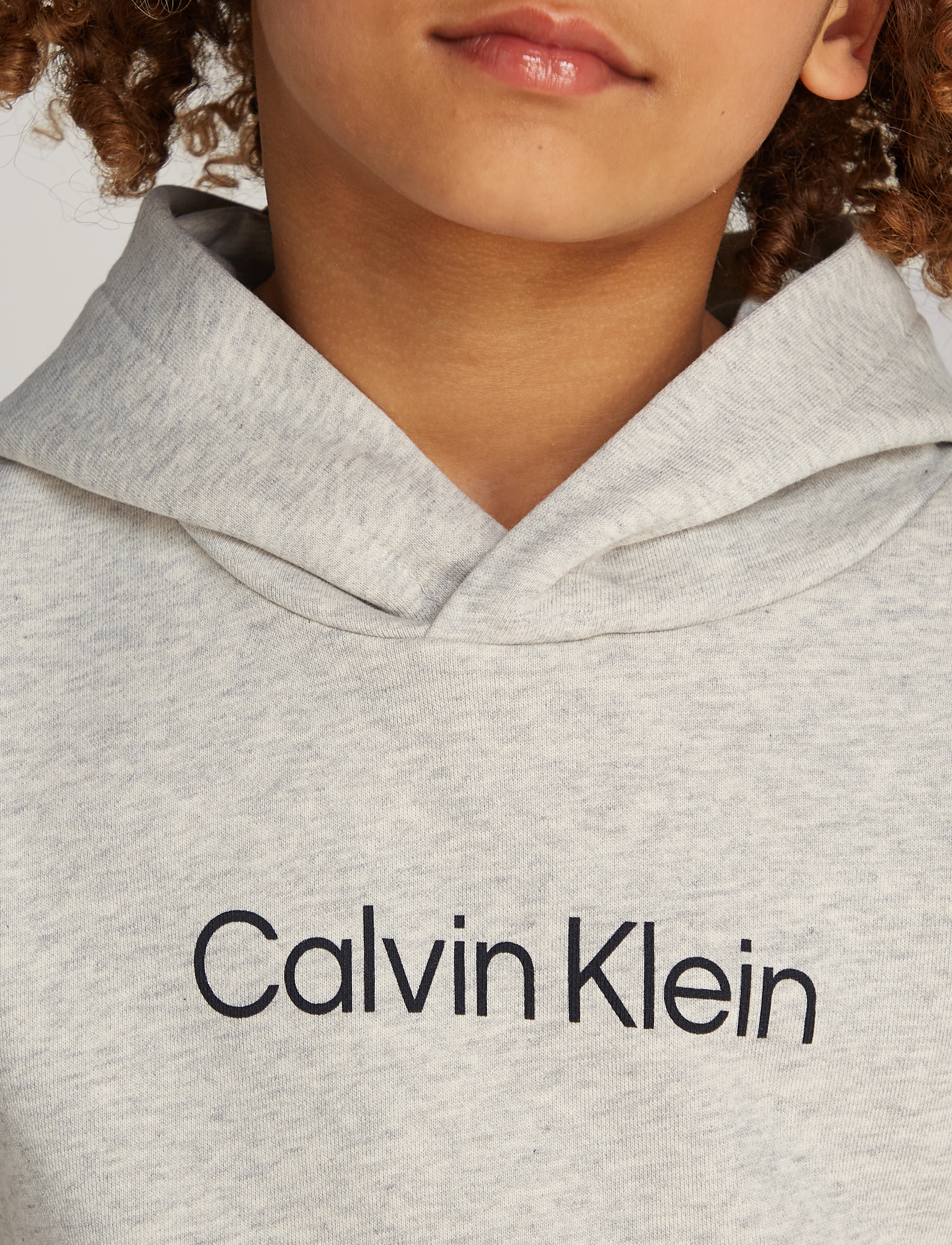 Calvin Klein - INST. LOGO REG. TERRY HOODIE - hættetrøjer - ivory grey heather - 3