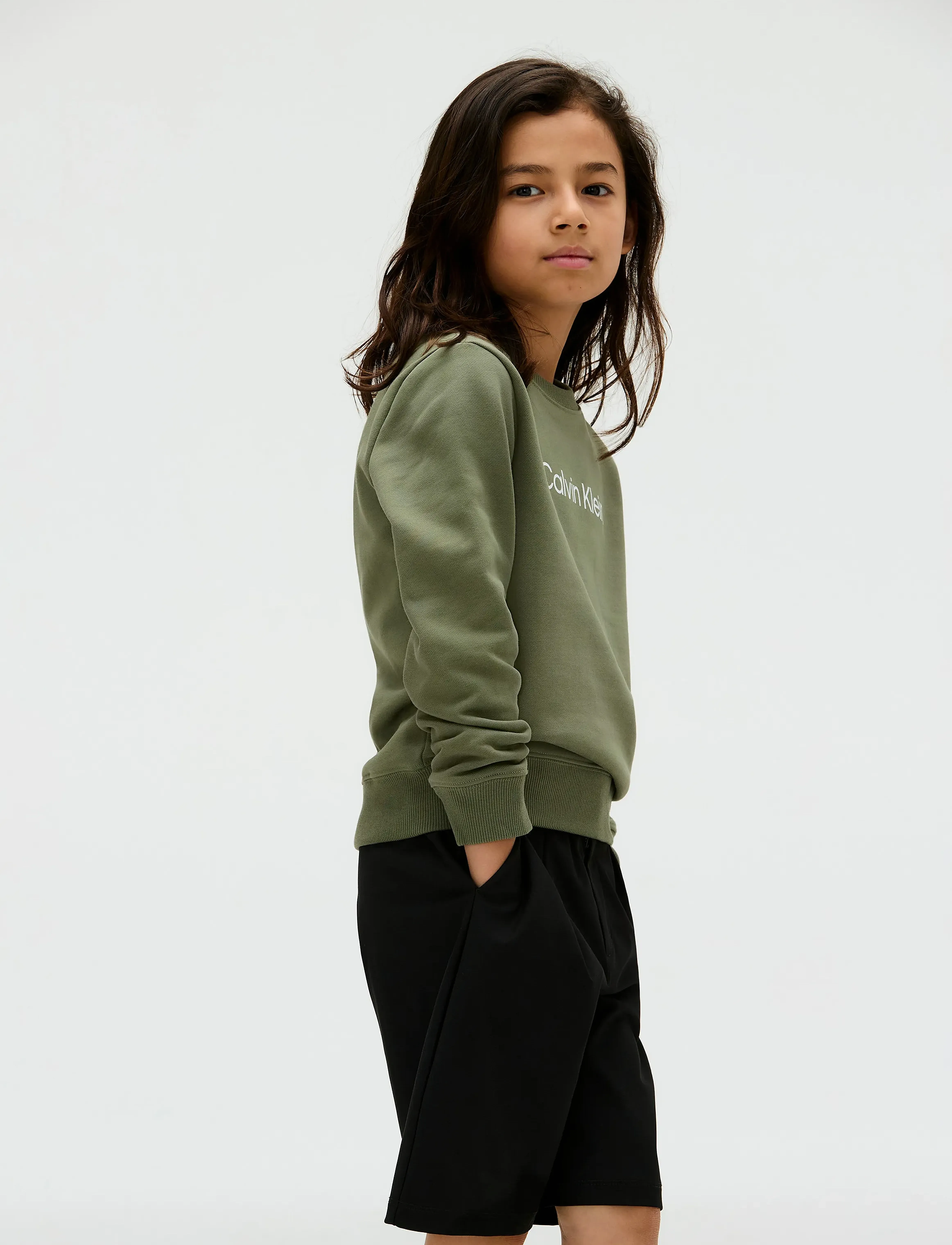 Calvin Klein - INST. LOGO REGULAR CN - sweatshirts - dusty olive - 3