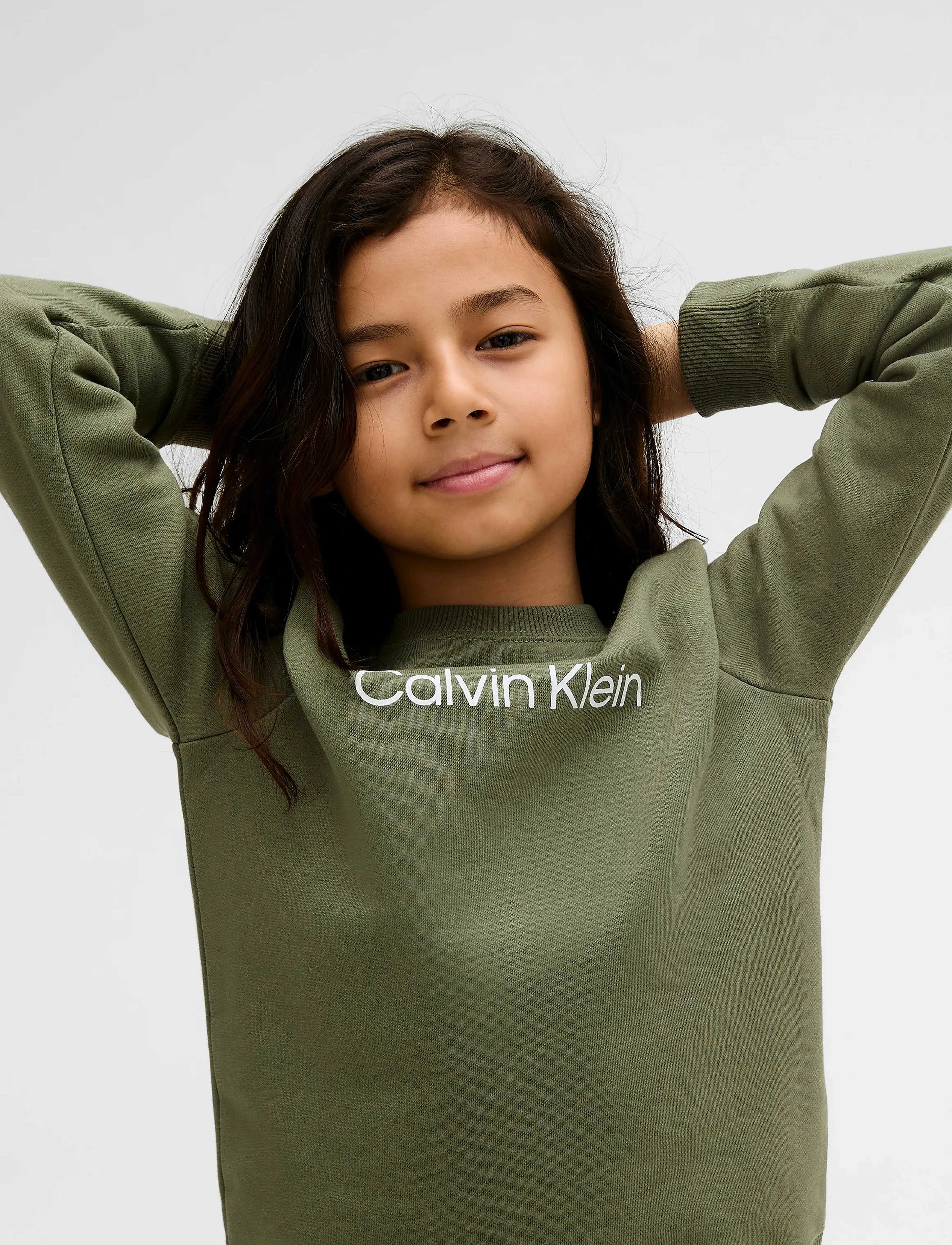 Calvin Klein - INST. LOGO REGULAR CN - sweatshirts - dusty olive - 4