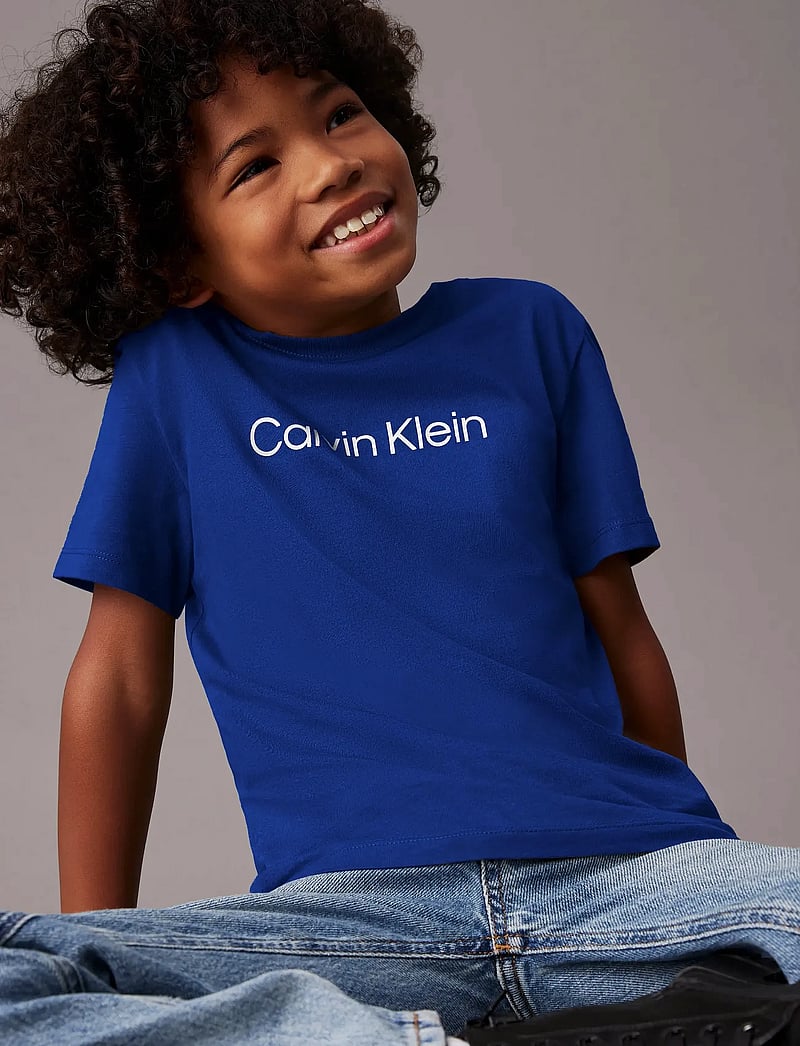 Calvin Klein - INST. LOGO SS T-SHIRT - kurzärmelige - bold blue - 0