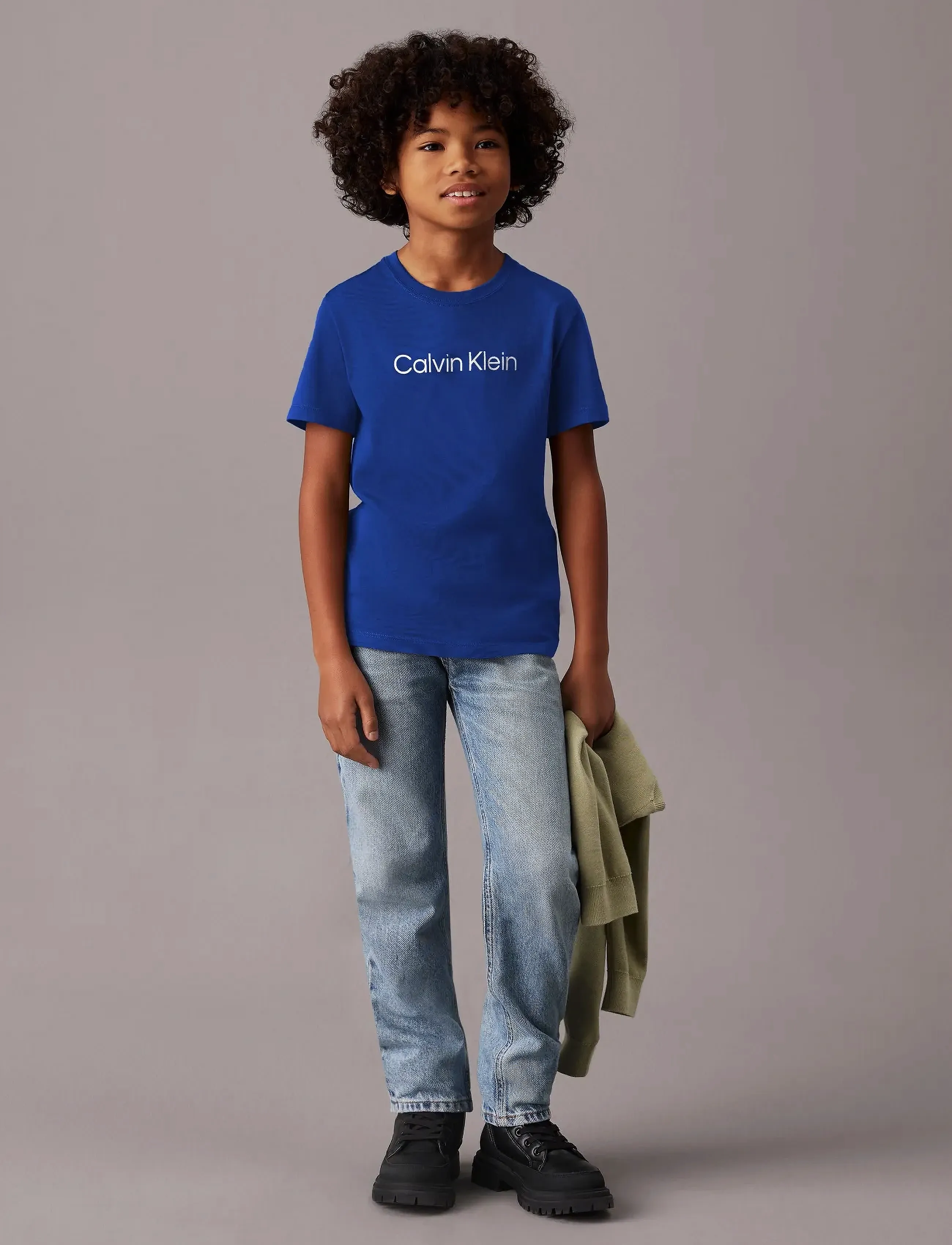 Calvin Klein - INST. LOGO SS T-SHIRT - kurzärmelige - bold blue - 3