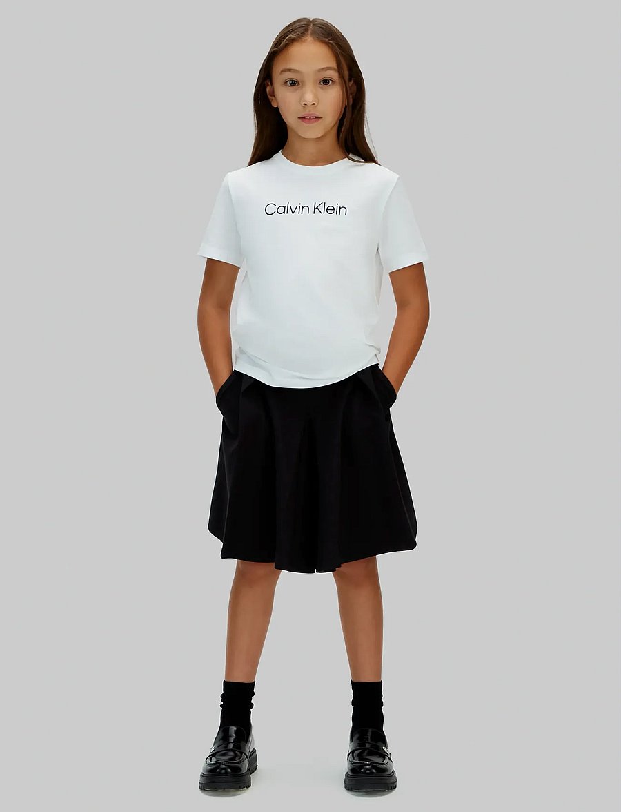 Calvin Klein - INST. LOGO SS T-SHIRT - kortærmede t-shirts - bright white - 3