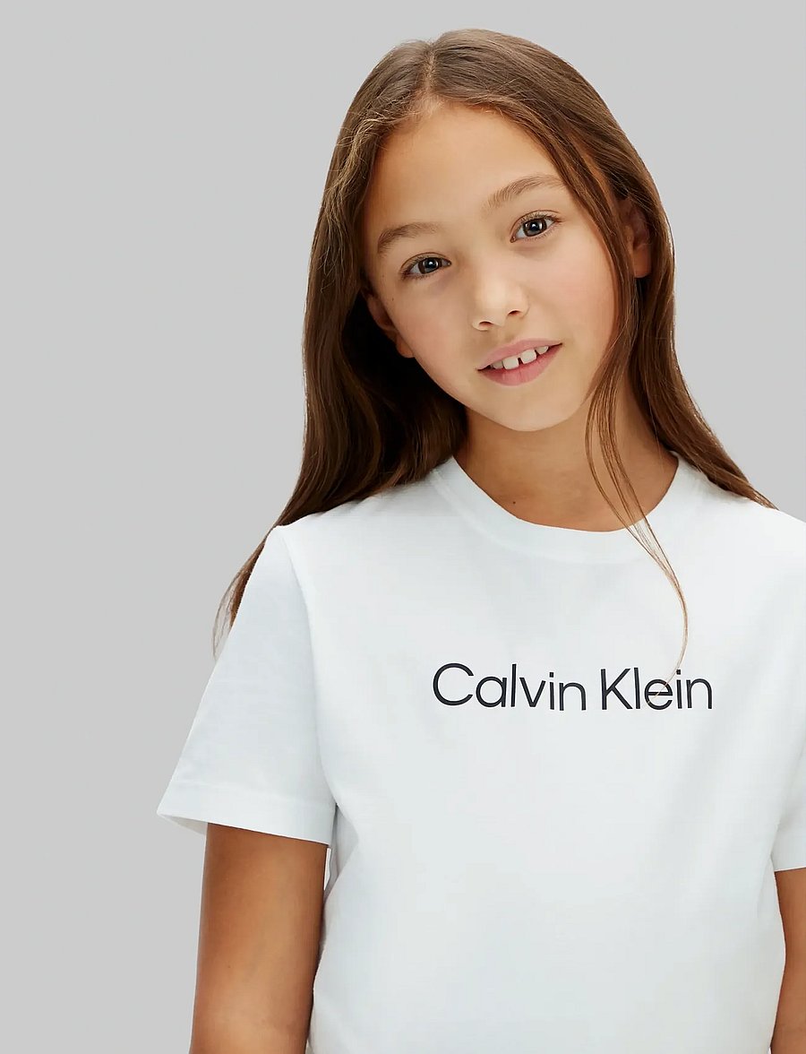 Calvin Klein - INST. LOGO SS T-SHIRT - kortærmede t-shirts - bright white - 5