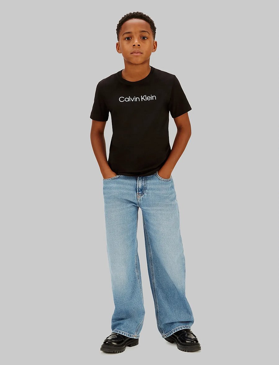 Calvin Klein - INST. LOGO SS T-SHIRT - kortærmede t-shirts - ck black - 0