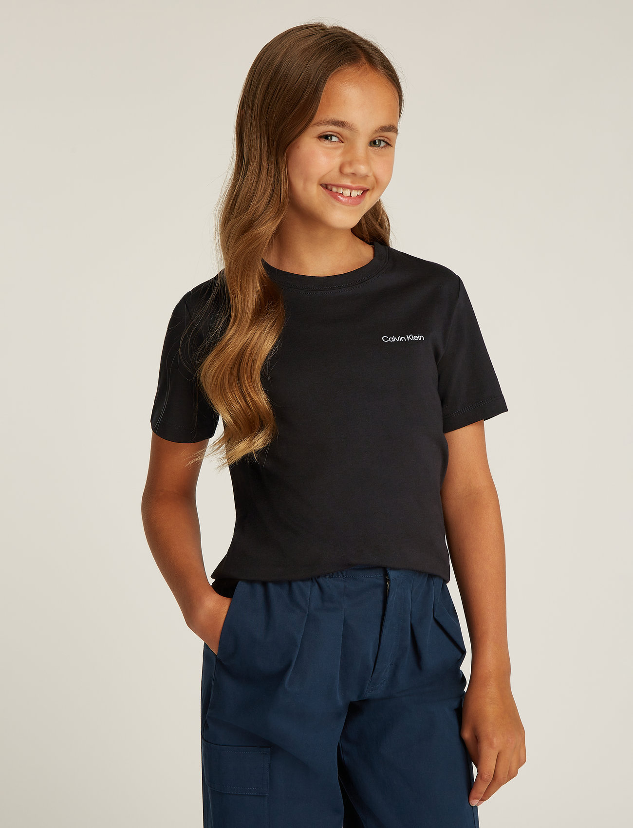 Calvin Klein - CHEST INST.LOGO SS T-SHIRT - kortærmede t-shirts - ck black - 0