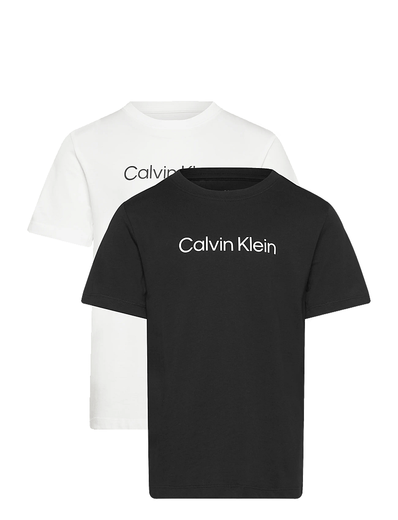 Calvin Klein - INSTITUTIONAL 2-PACK T-SHIRT - short-sleeved t-shirts - black bright white - 0