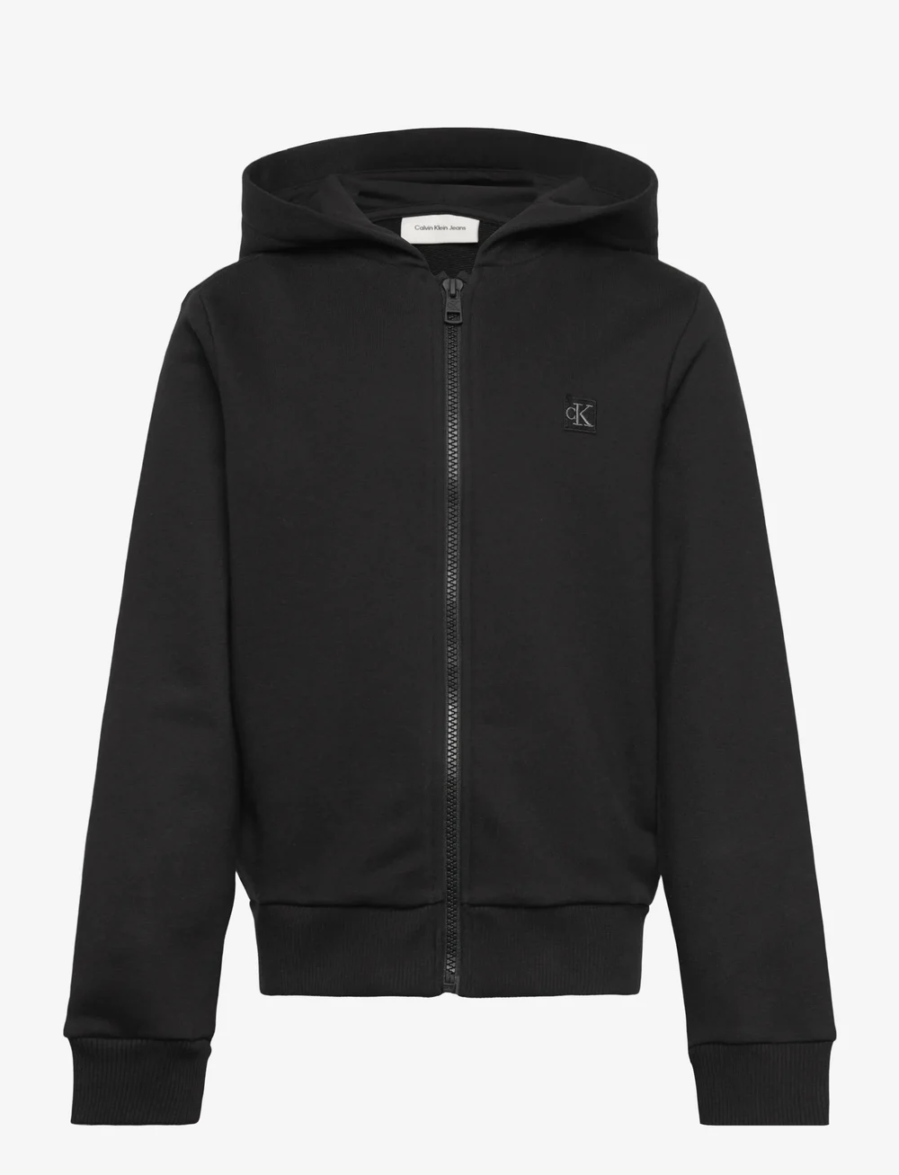 Calvin Klein - MINI BADGE ZIP-THROUGH - kapuzenpullover - ck black - 0