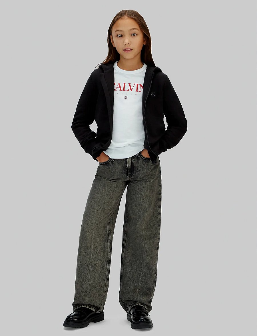 Calvin Klein - MINI BADGE ZIP-THROUGH - kapuzenpullover - ck black - 3
