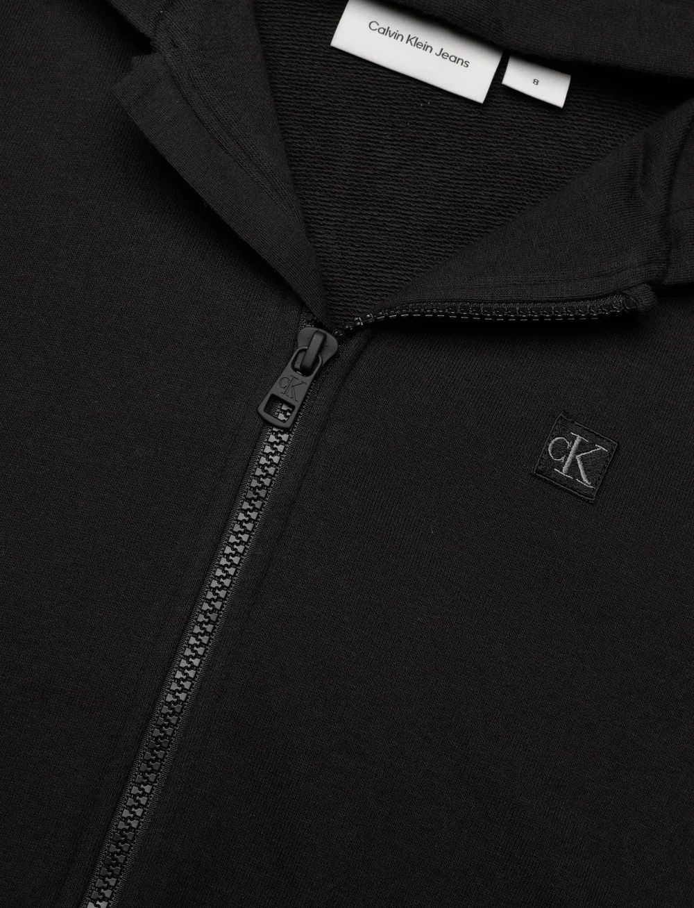 Calvin Klein - MINI BADGE ZIP-THROUGH - kapuzenpullover - ck black - 2