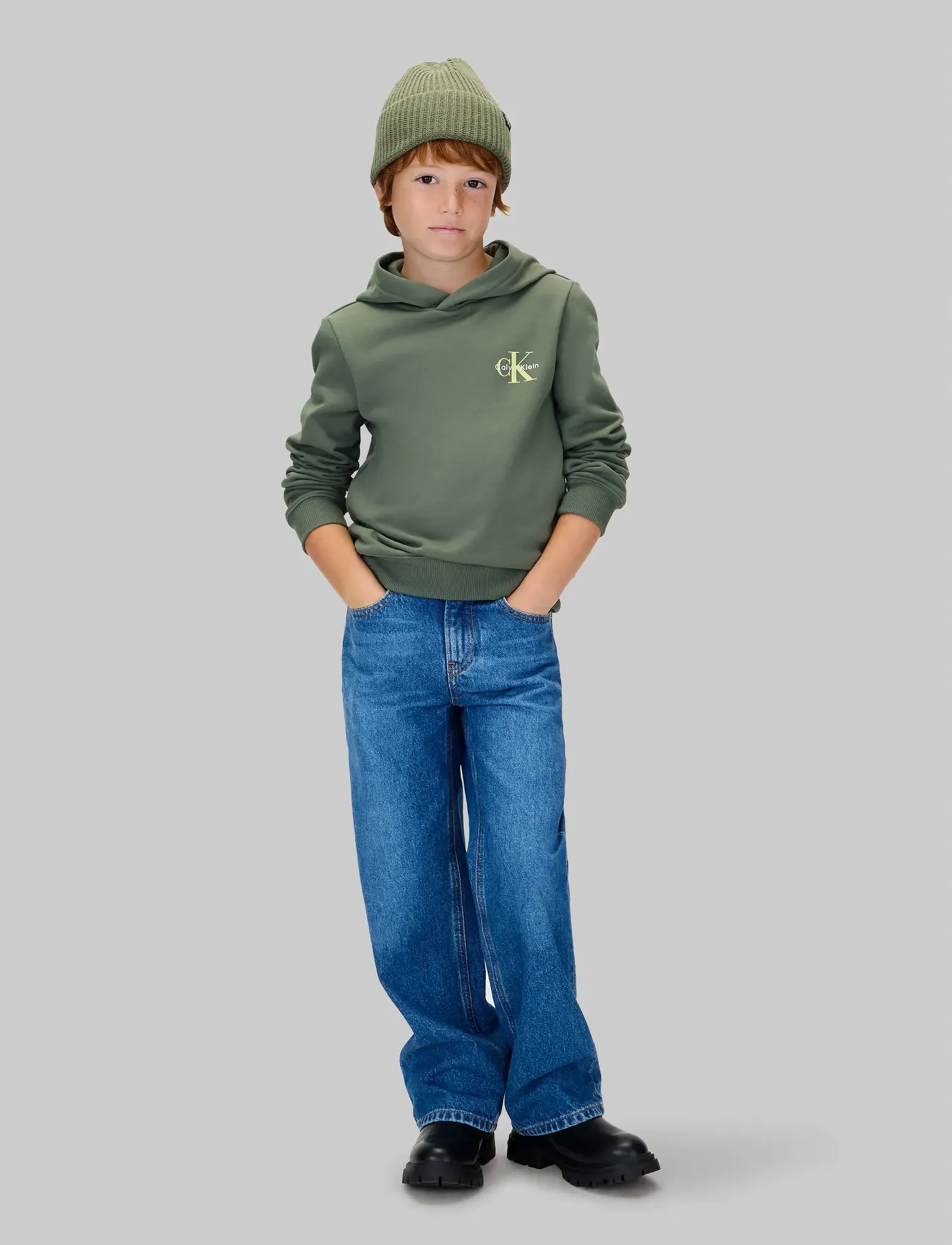 Calvin Klein - SMALL MONOGRAM HOODIE - hoodies - thyme - 2
