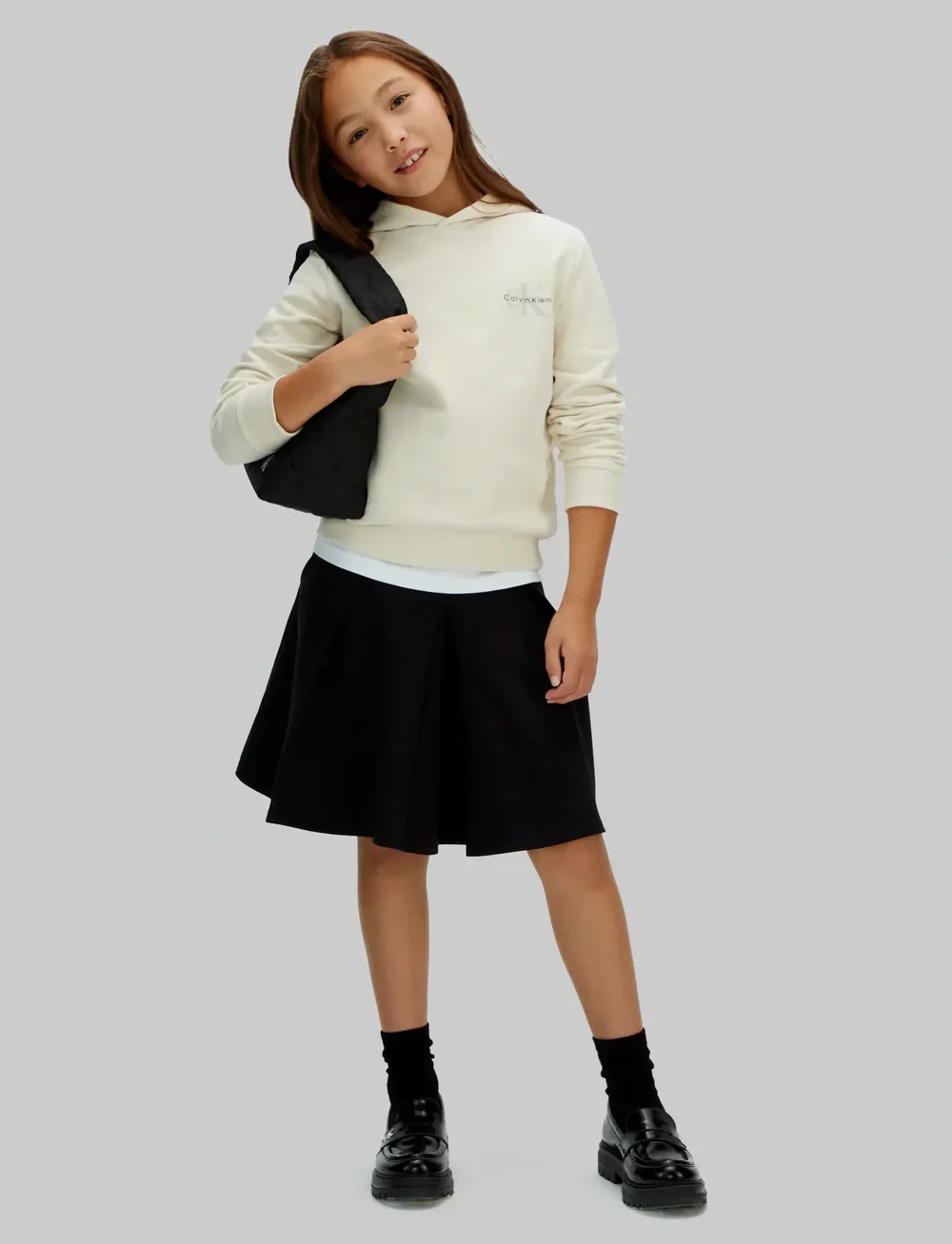 Calvin Klein - SMALL MONOGRAM HOODIE - hættetrøjer - whitecap gray - 2