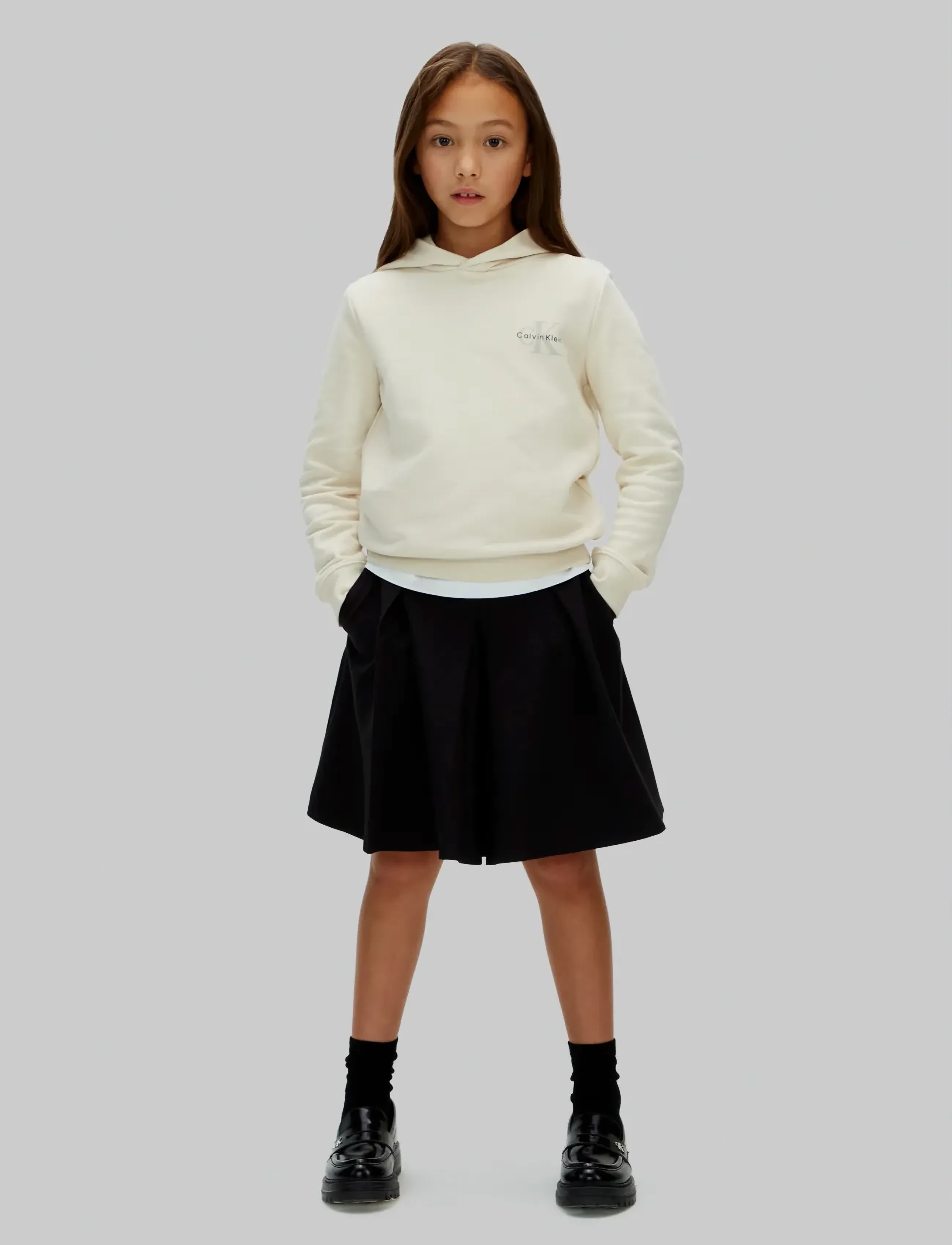 Calvin Klein - SMALL MONOGRAM HOODIE - kapuutsiga dressipluusid - whitecap gray - 3