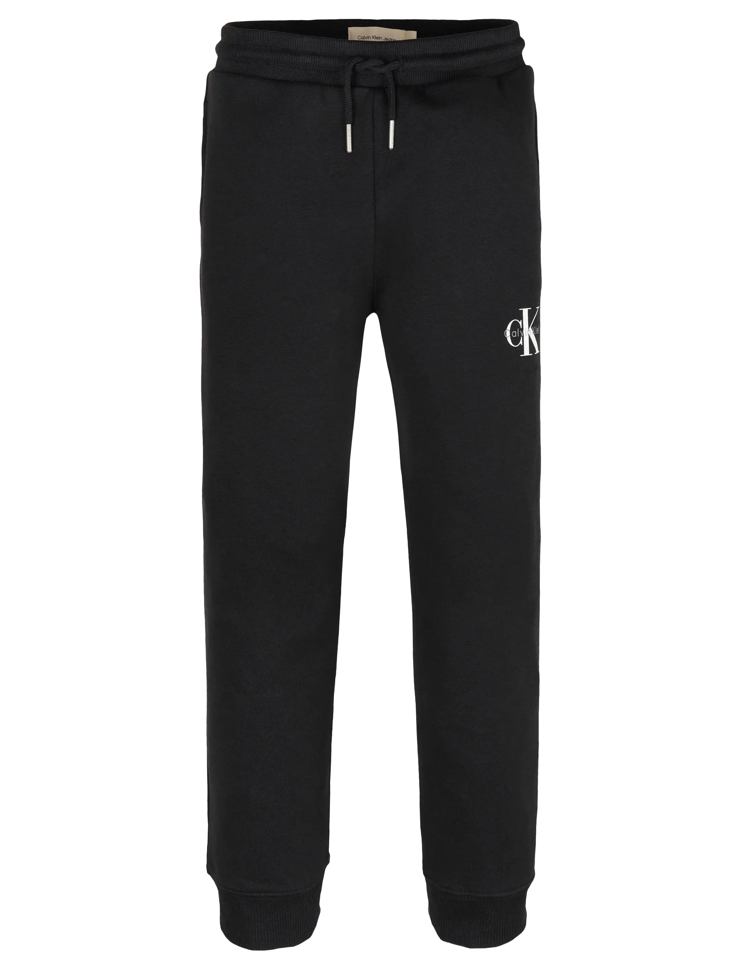 Calvin Klein Monogram Logo Sweatpant, 140, Unterteile, Schwarz - Sweatpants, Kinder