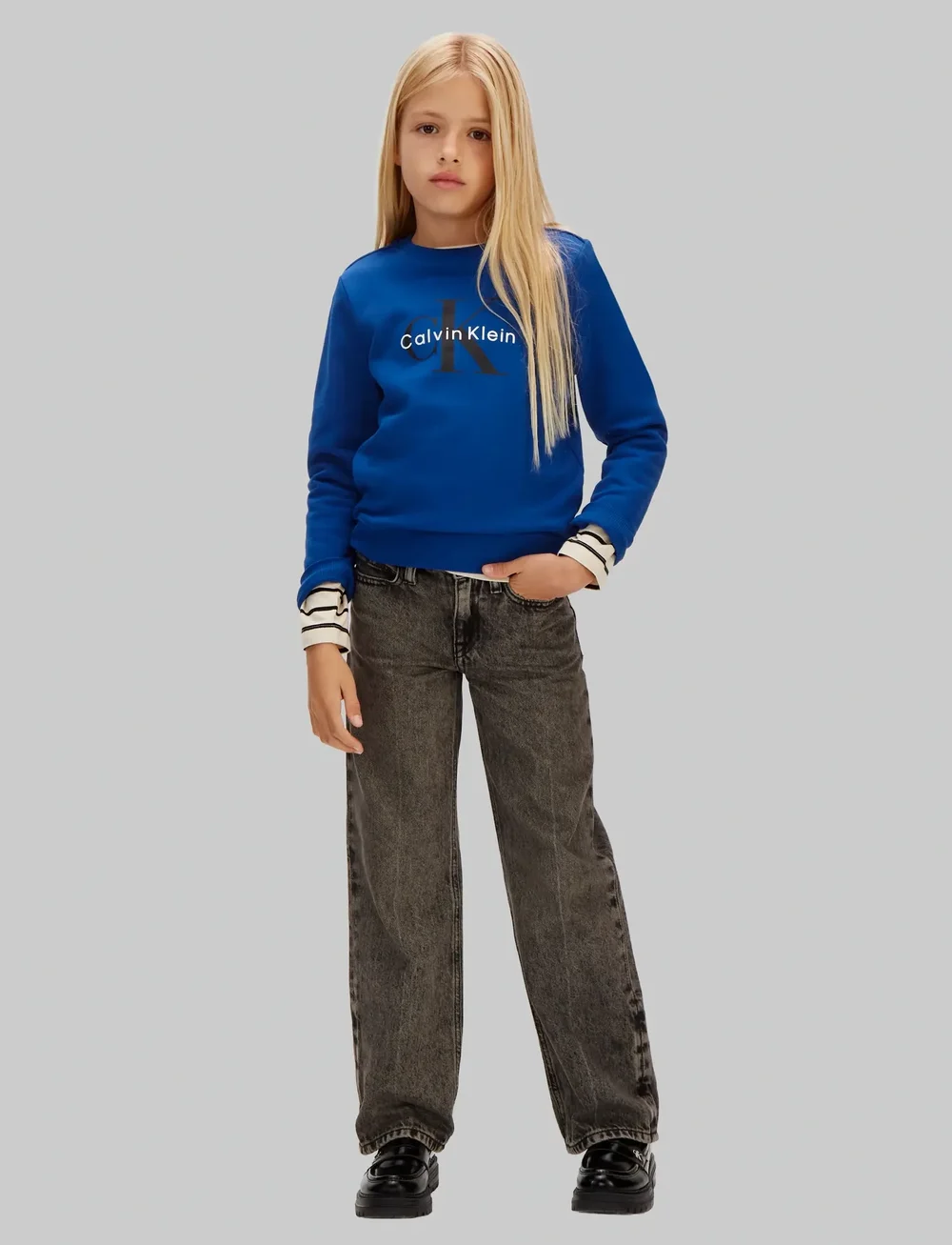 Calvin Klein - CK MONOGRAM TERRY CN SWEATSHIRT - sweatshirts - admiral blue - 2