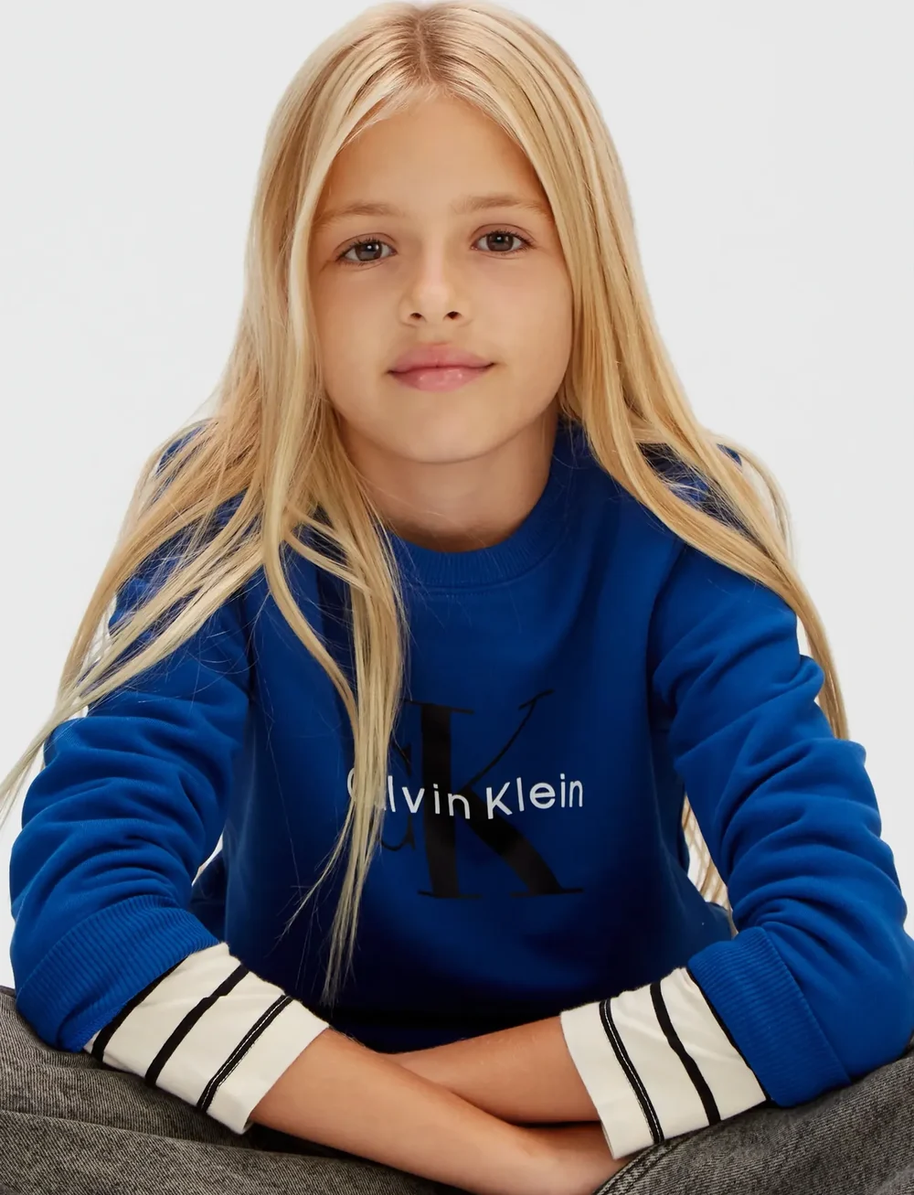 Calvin Klein - CK MONOGRAM TERRY CN SWEATSHIRT - sweatshirts - admiral blue - 4