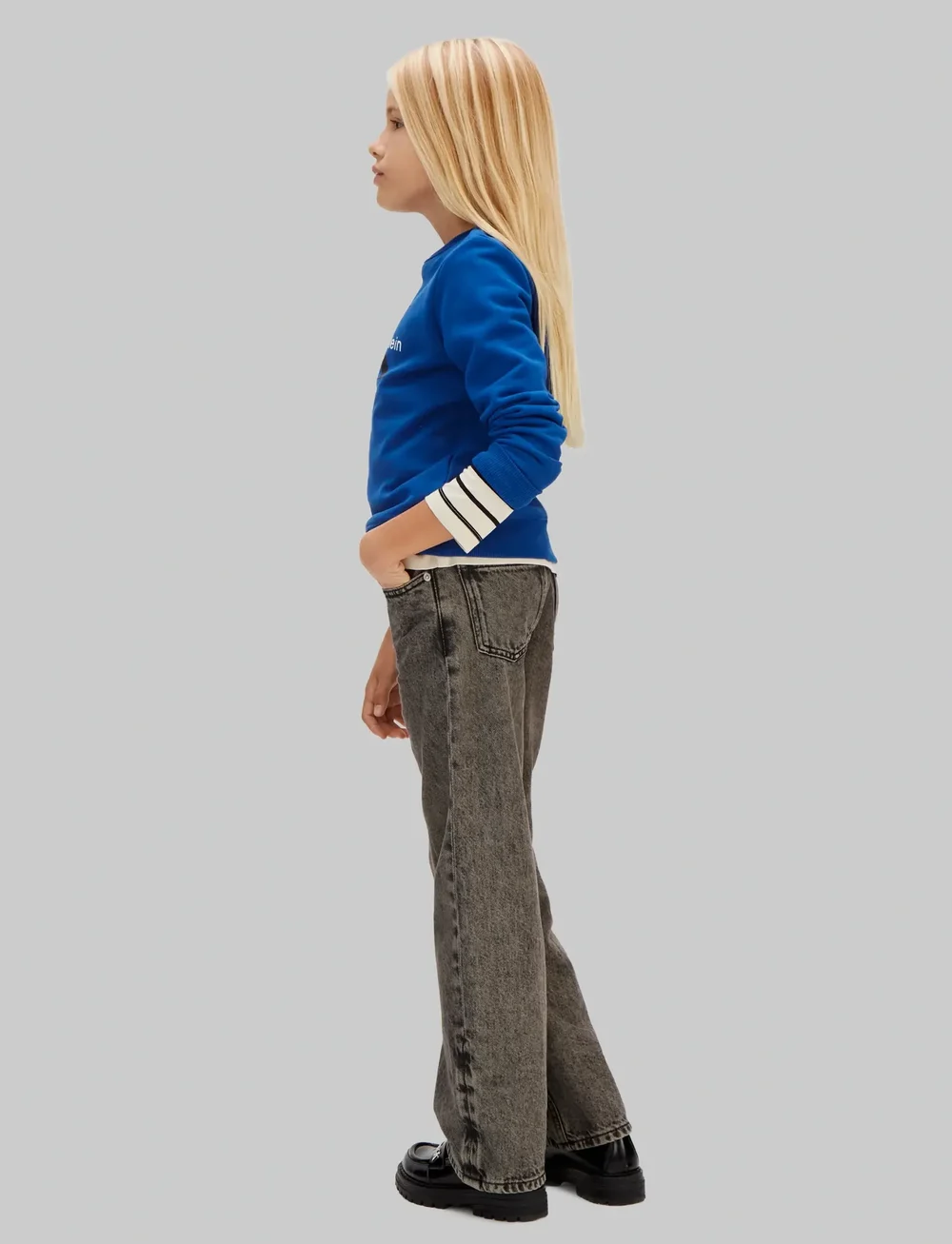 Calvin Klein - CK MONOGRAM TERRY CN SWEATSHIRT - sweatshirts - admiral blue - 5