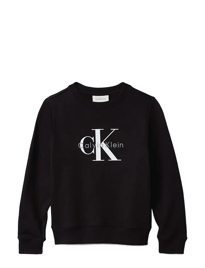 Calvin Klein - CK MONOGRAM TERRY CN SWEATSHIRT - sweatshirts - ck black - 1