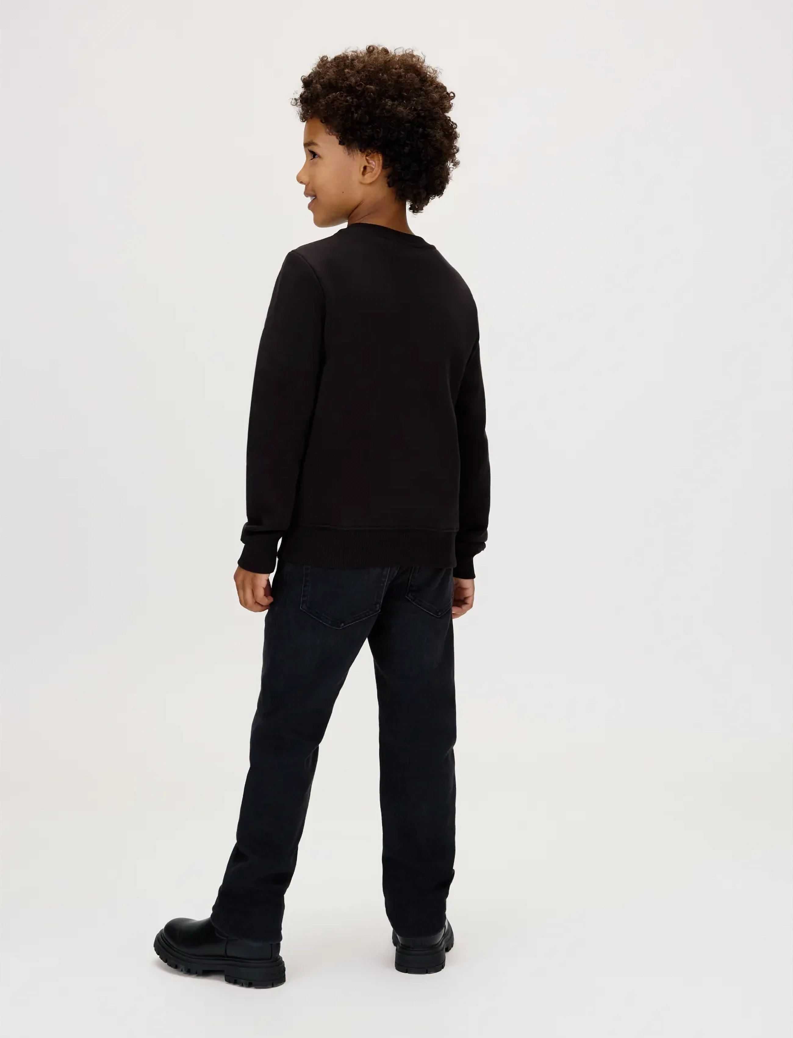 Calvin Klein - CK MONOGRAM TERRY CN SWEATSHIRT - sweatshirts - ck black - 3