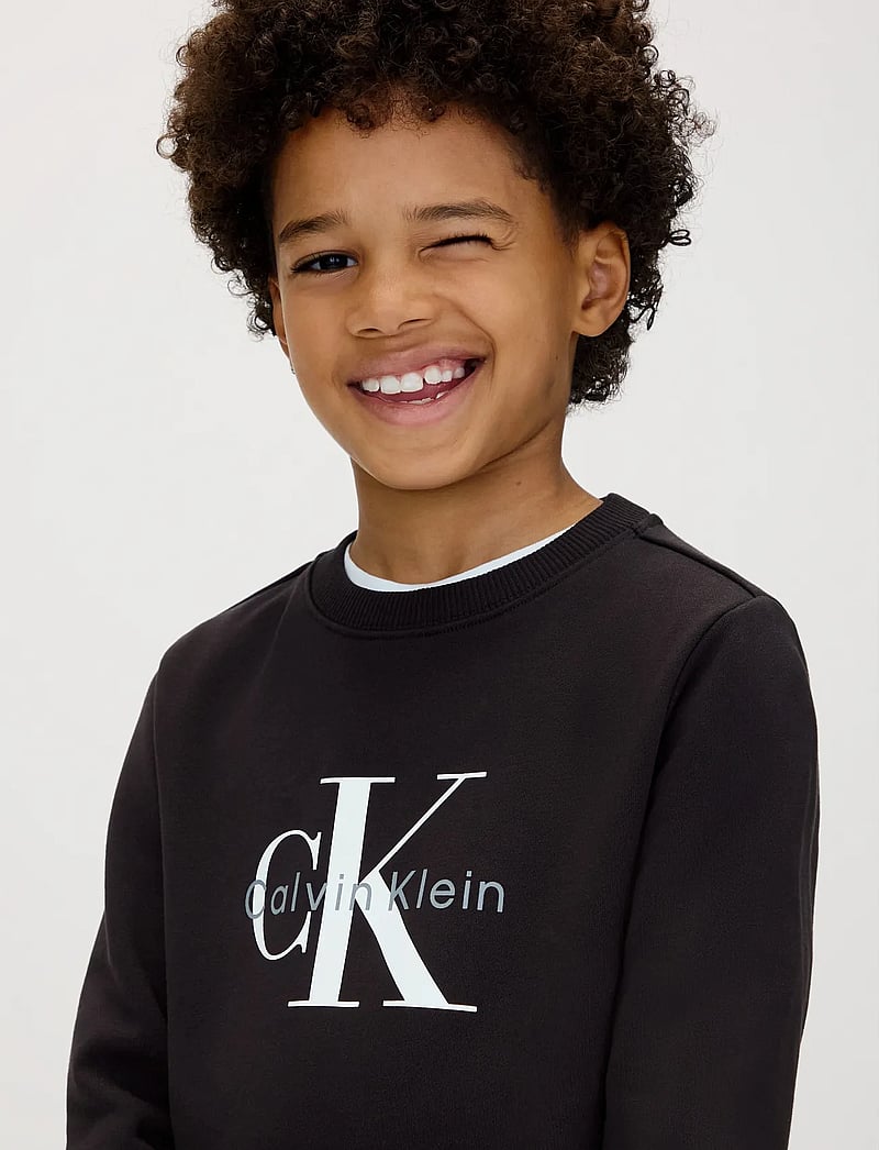 Calvin Klein - CK MONOGRAM TERRY CN SWEATSHIRT - sweatshirts - ck black - 4