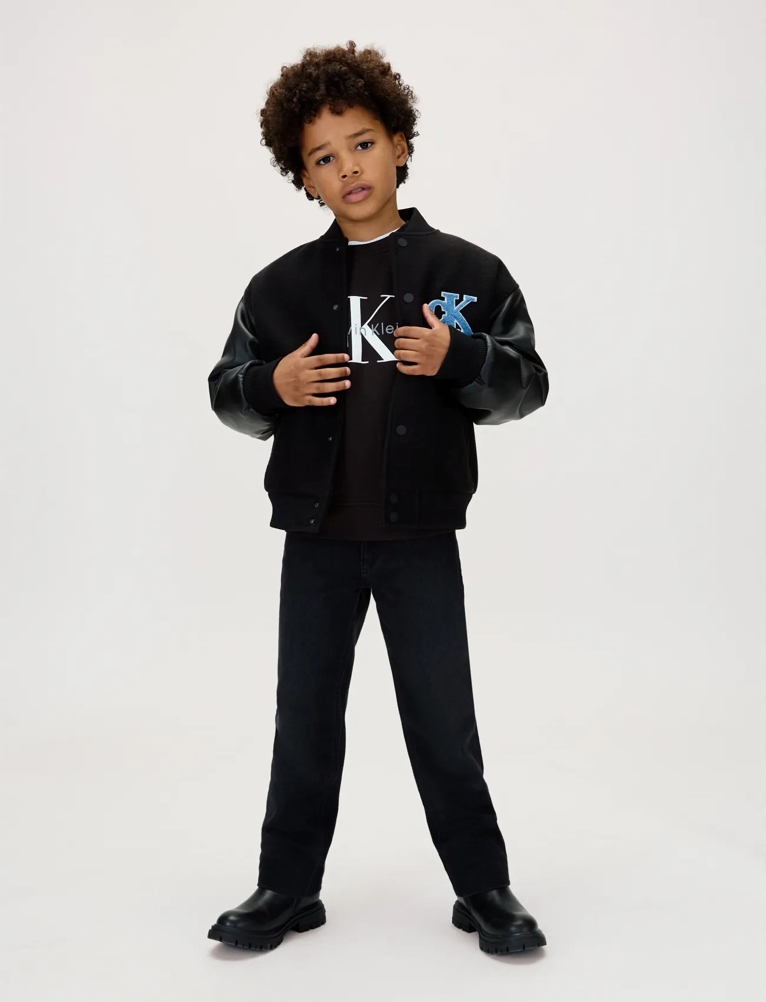 Calvin Klein - CK MONOGRAM TERRY CN SWEATSHIRT - sweatshirts - ck black - 5