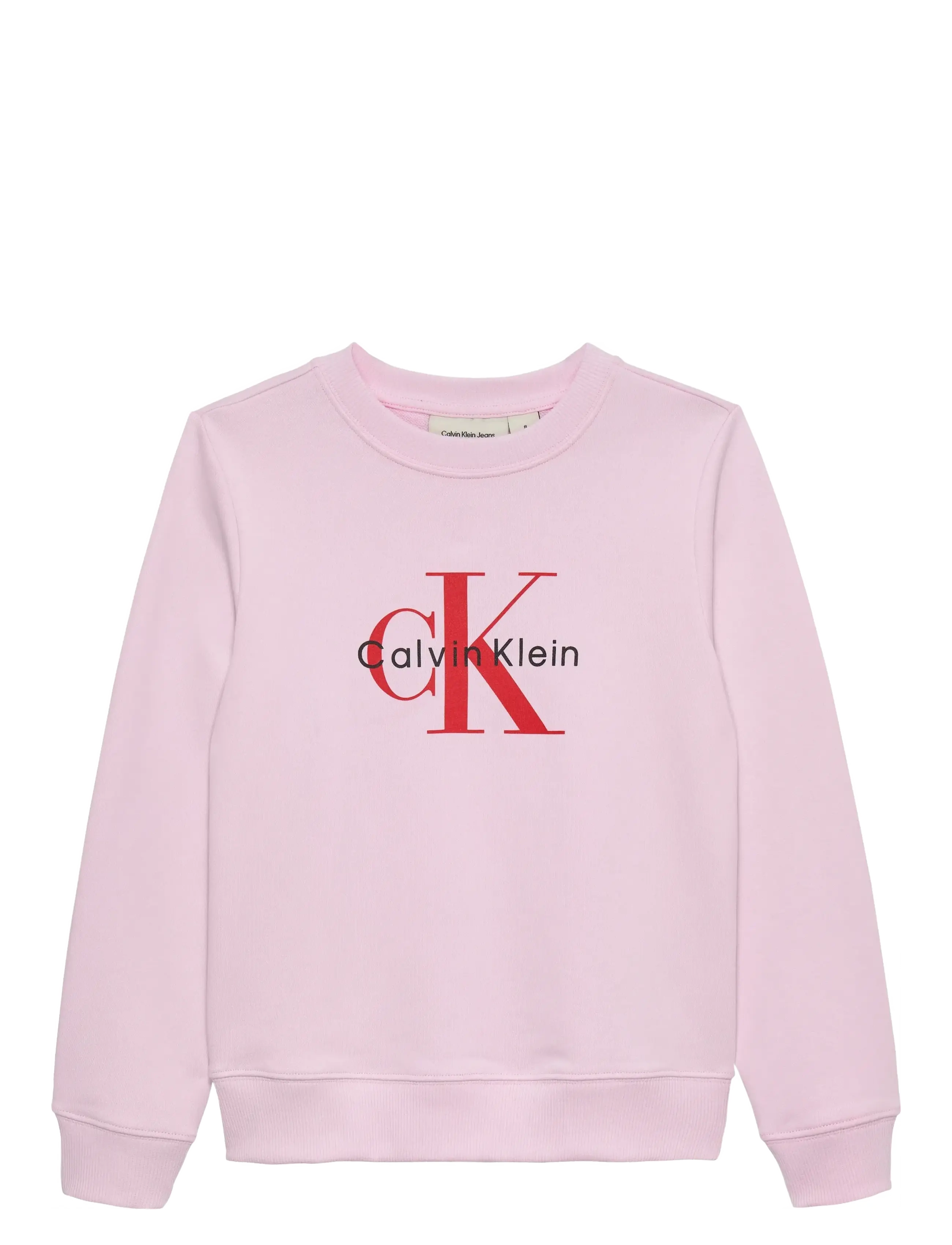 CK MONOGRAM TERRY CN SWEATSHIRT - PEARLY PINK