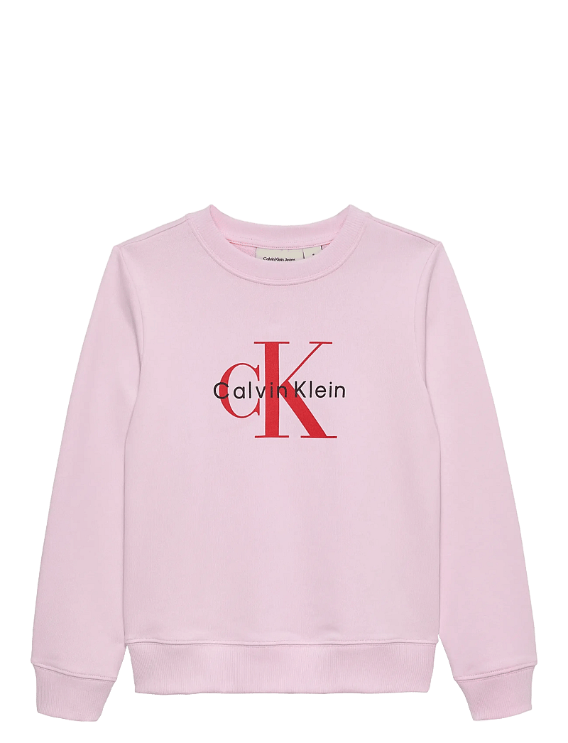 Calvin Klein - CK MONOGRAM TERRY CN SWEATSHIRT - sweatshirts - pearly pink - 0