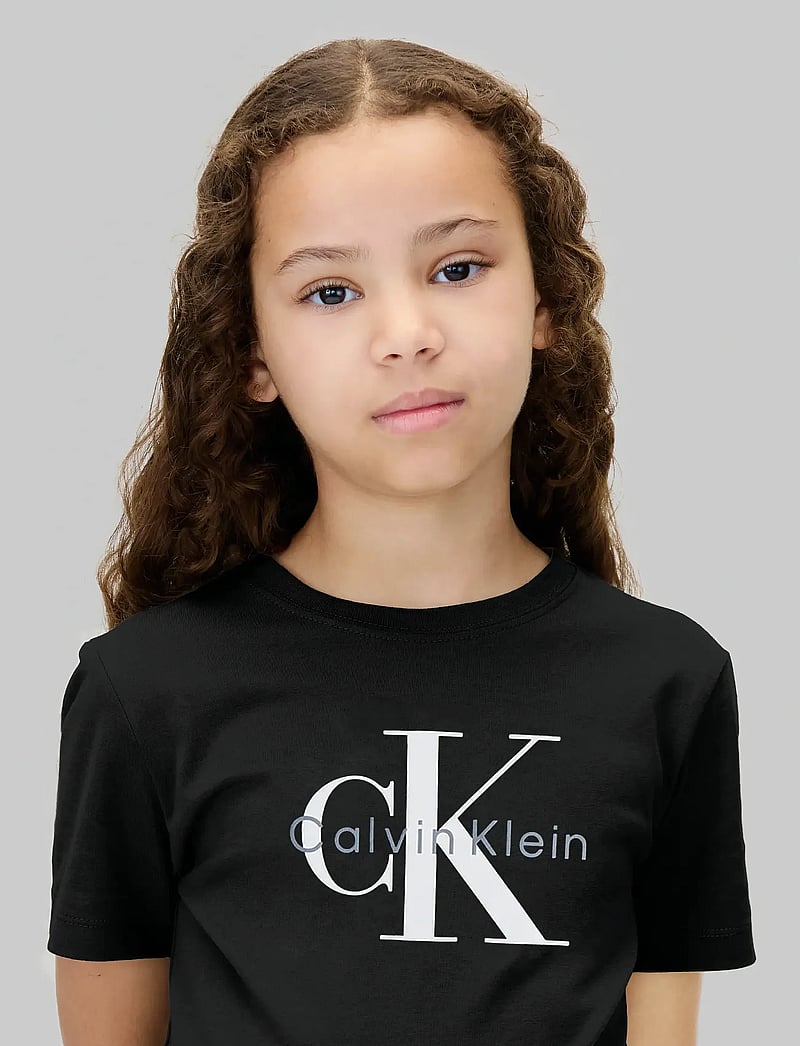 Calvin Klein - CK MONOGRAM SS T-SHIRT - kortærmede t-shirts - ck black - 4