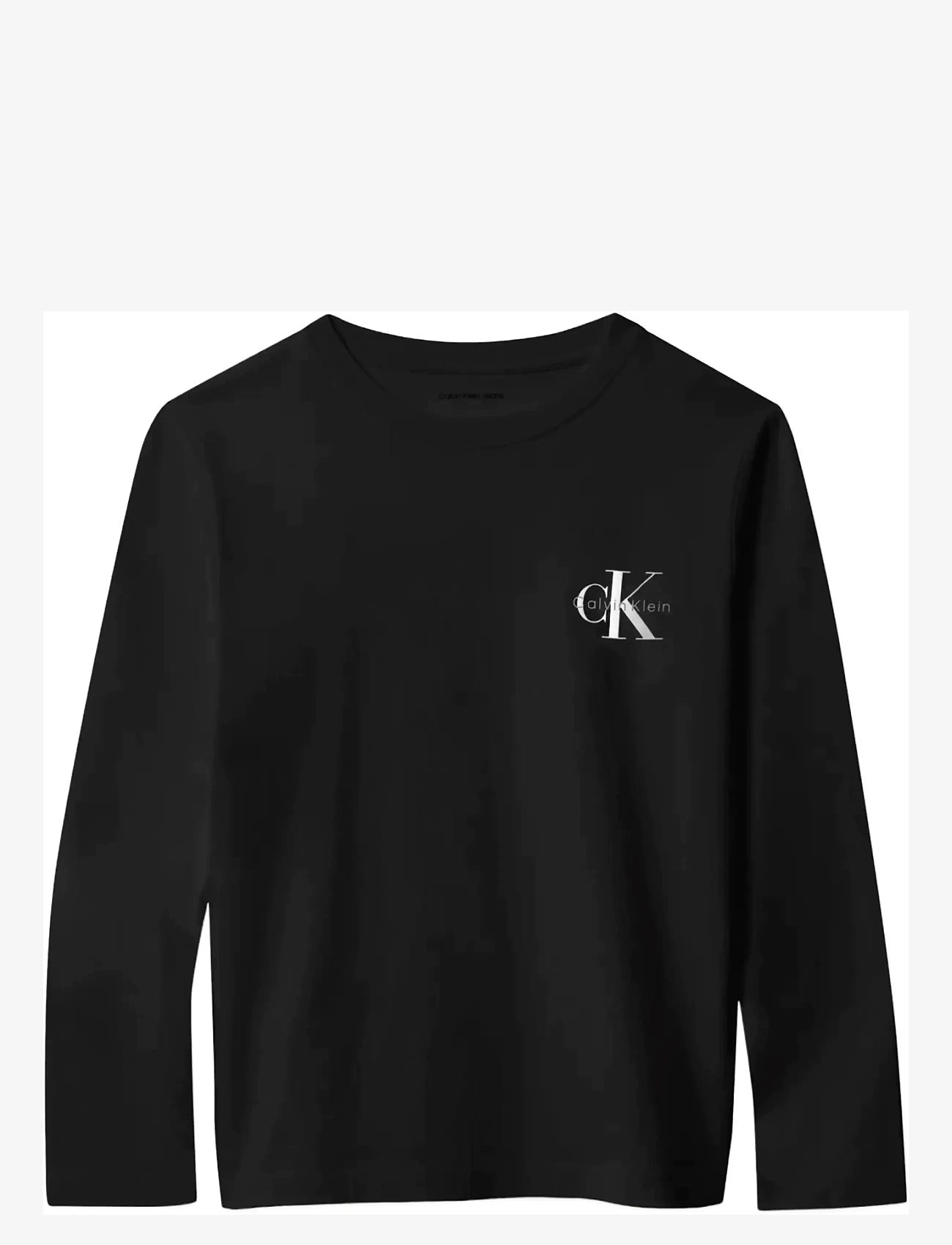 Calvin Klein - CHEST MONOLOGO LS T-SHIRT - pikkade varrukatega t-särgid - ck black - 1