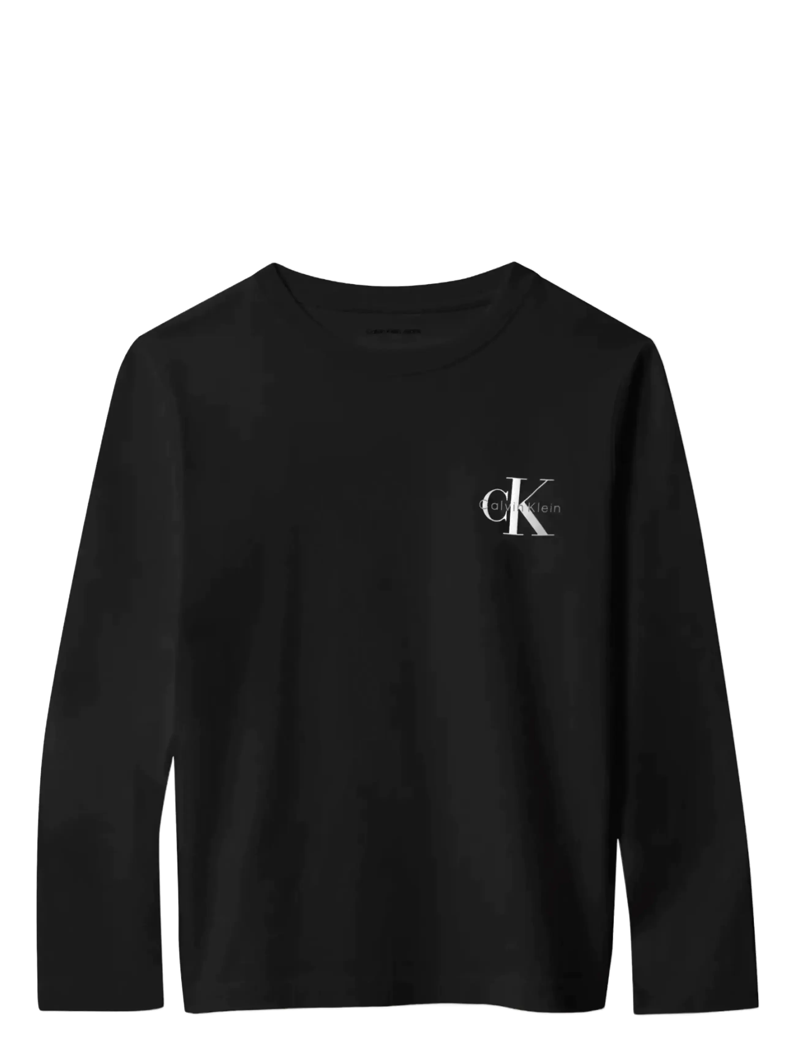 Calvin Klein CHEST MONOLOGO LS T-SHIRT - Toppe og t-shirts - CK BLACK / black