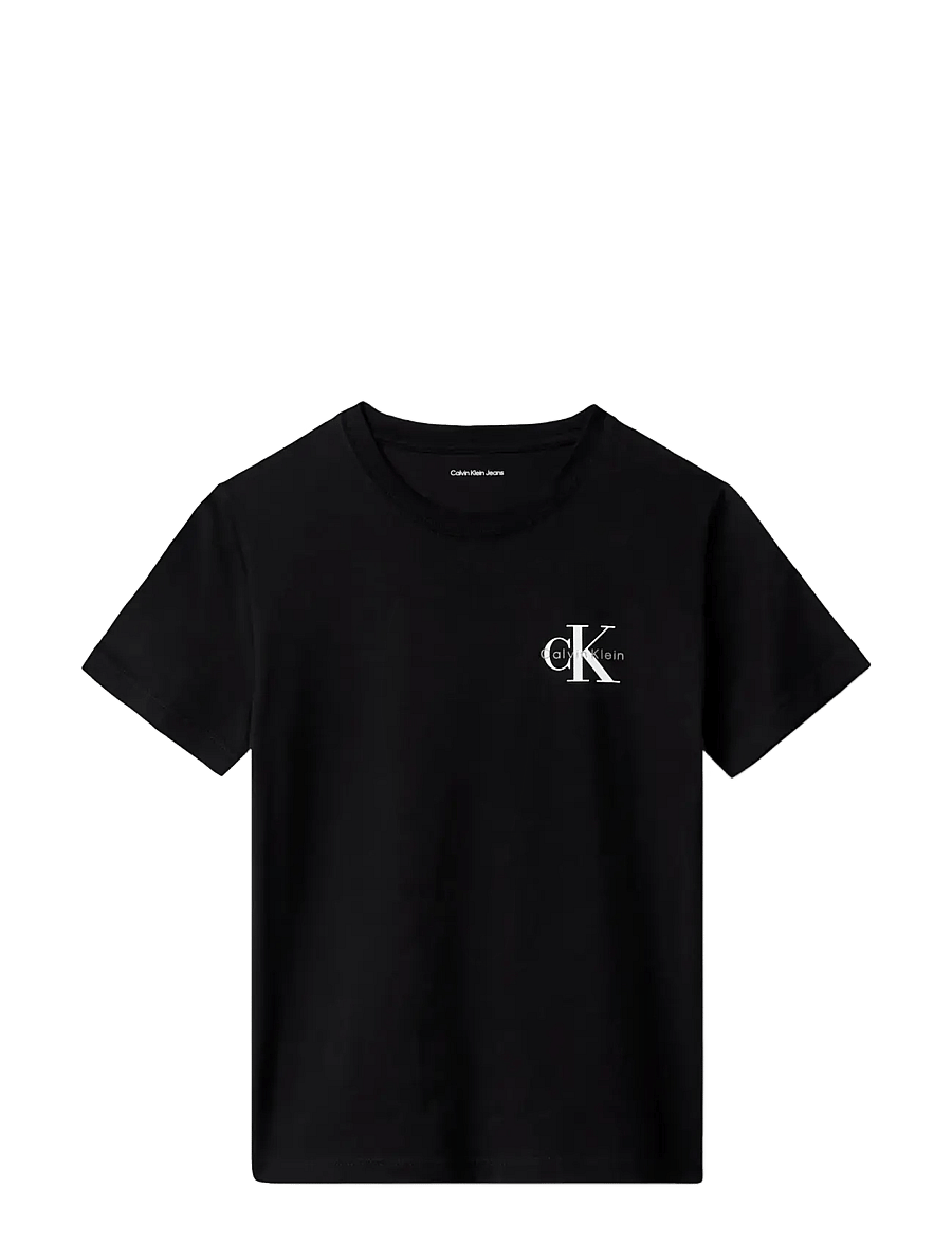 Calvin Klein - CHEST MONOLOGO SS T-SHIRT - short-sleeved t-shirts - ck black - 1