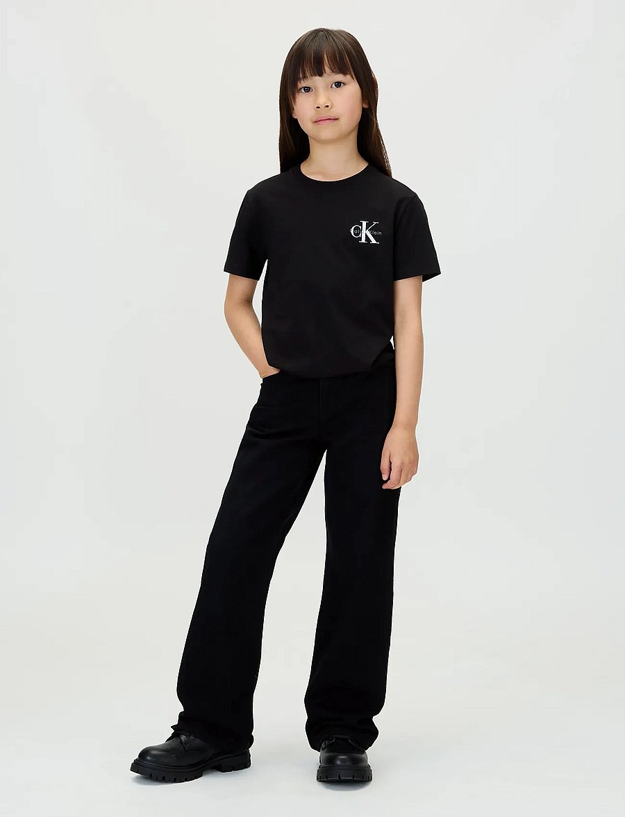 Calvin Klein - CHEST MONOLOGO SS T-SHIRT - short-sleeved t-shirts - ck black - 2