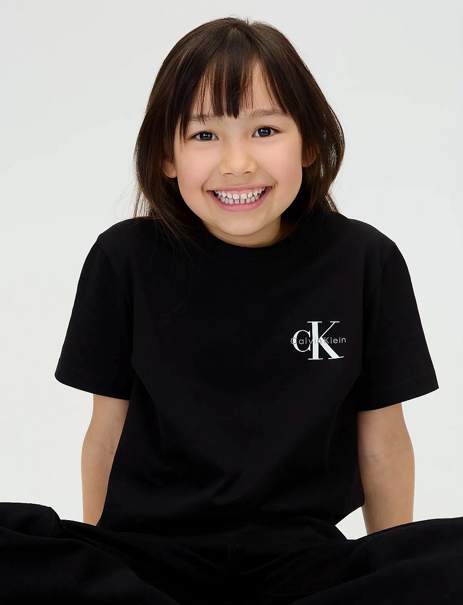 Calvin Klein - CHEST MONOLOGO SS T-SHIRT - short-sleeved t-shirts - ck black - 4