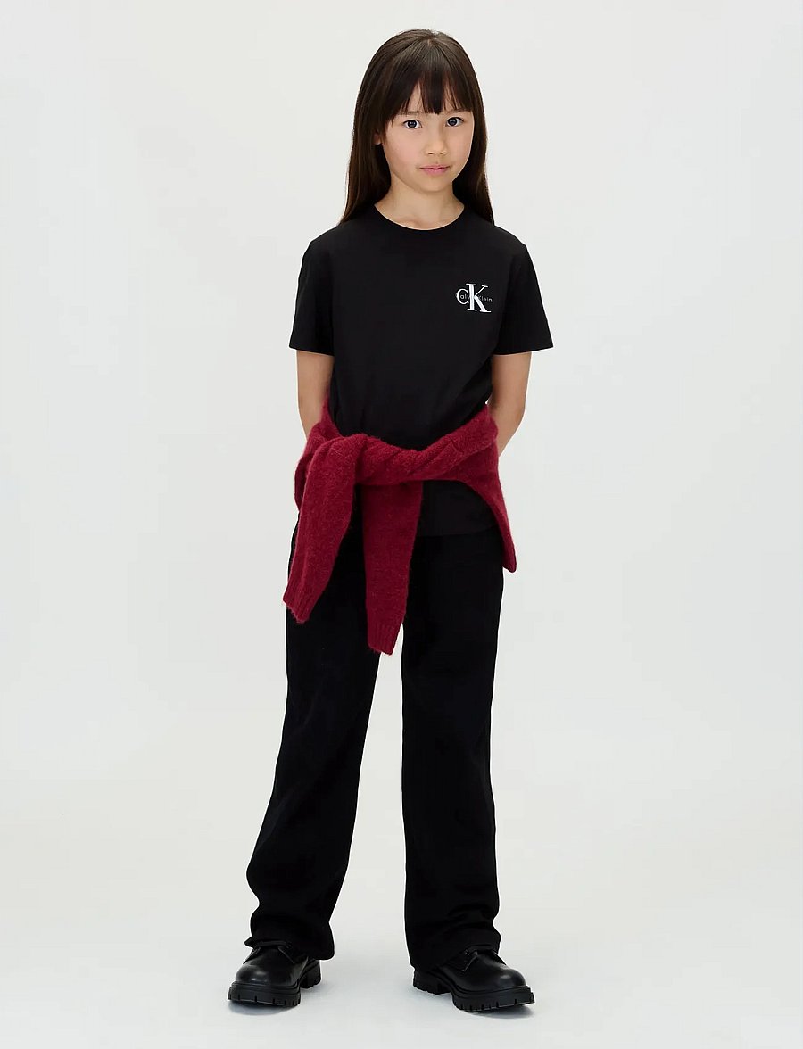 Calvin Klein - CHEST MONOLOGO SS T-SHIRT - short-sleeved t-shirts - ck black - 5