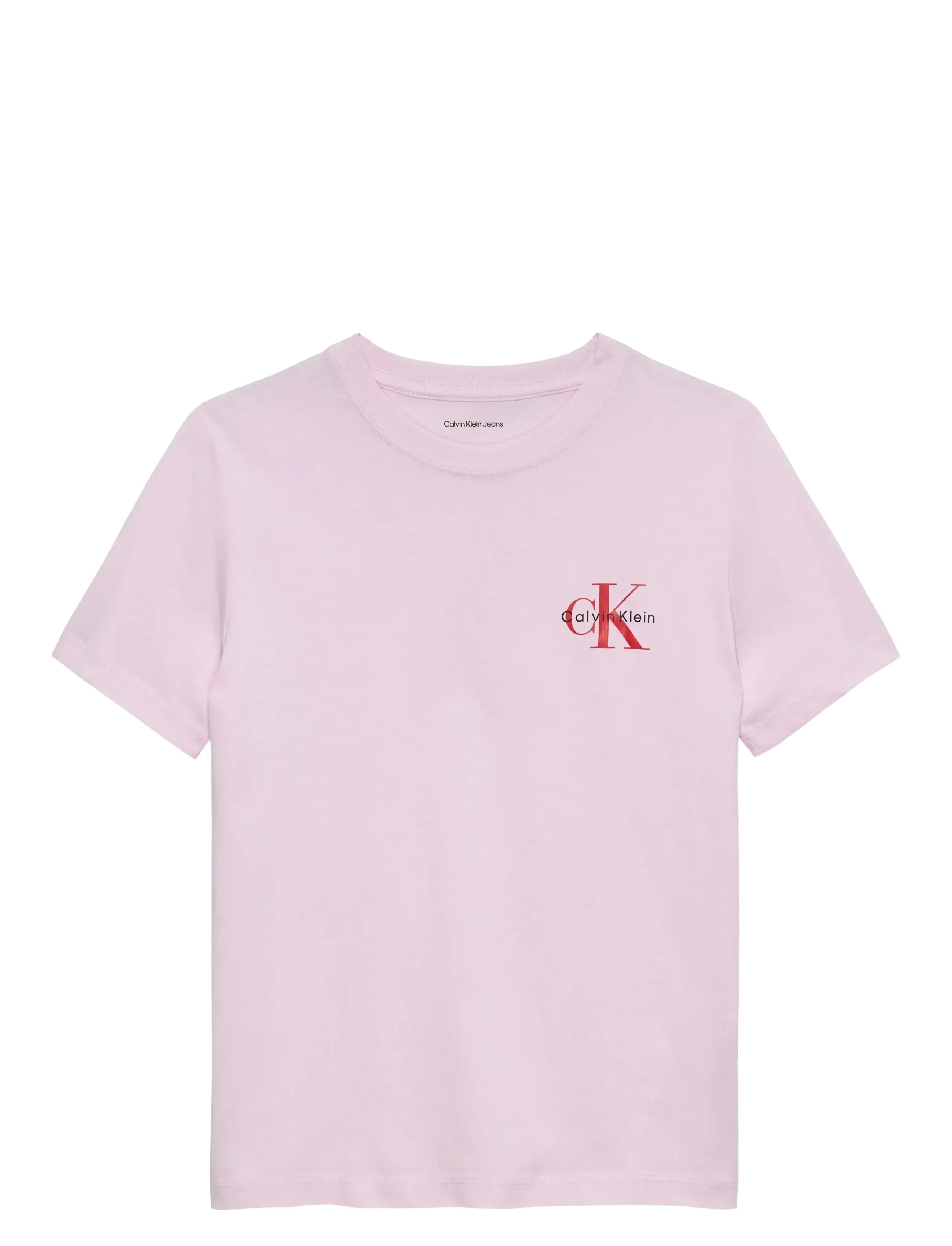 Calvin Klein CHEST MONOLOGO SS T-SHIRT - Nyheder - PEARLY PINK / pink/rose