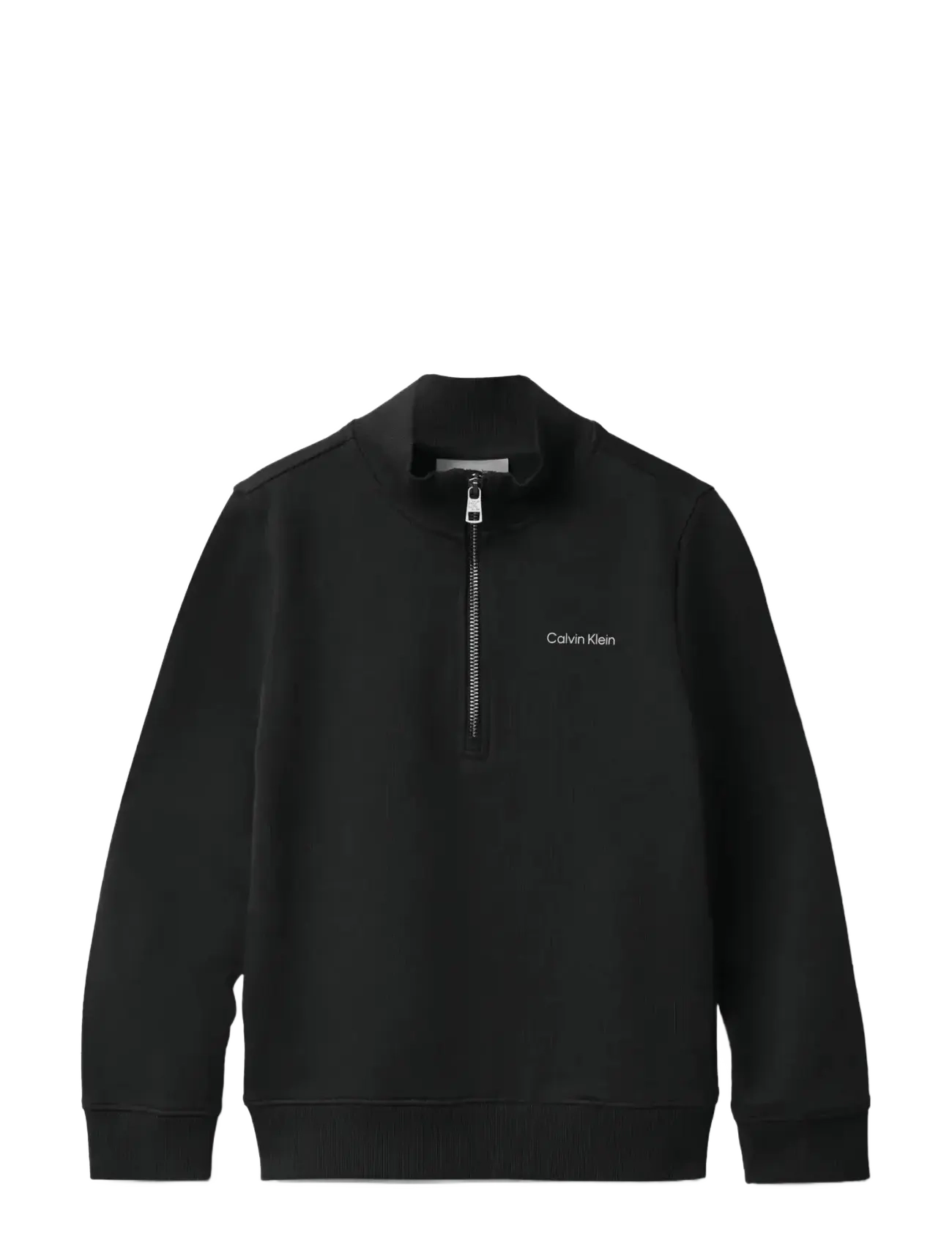 Calvin Klein CHEST INST. LOGO HALF ZIP - Riided - CK BLACK / black