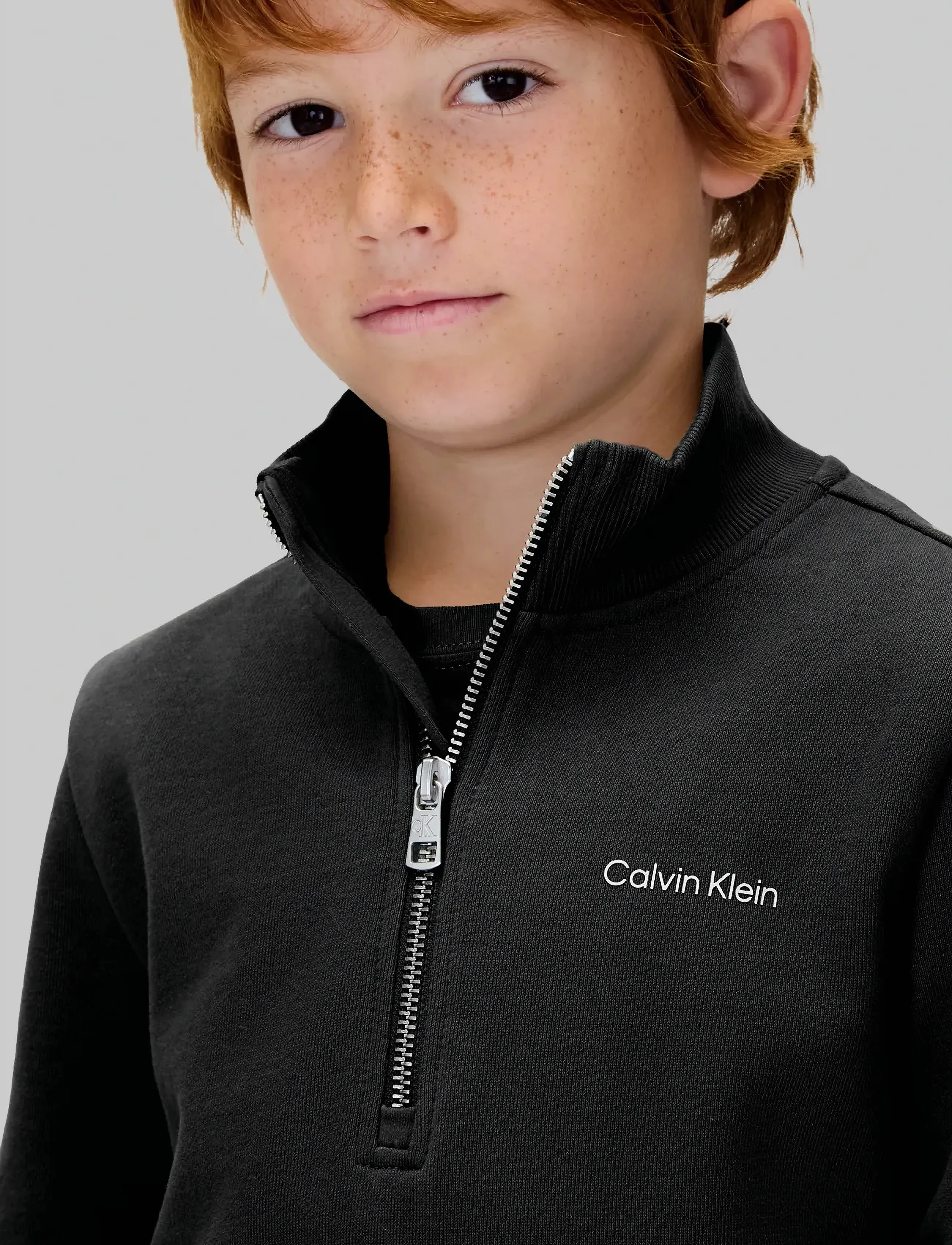 Calvin Klein - CHEST INST. LOGO HALF ZIP - sweatshirts - ck black - 4